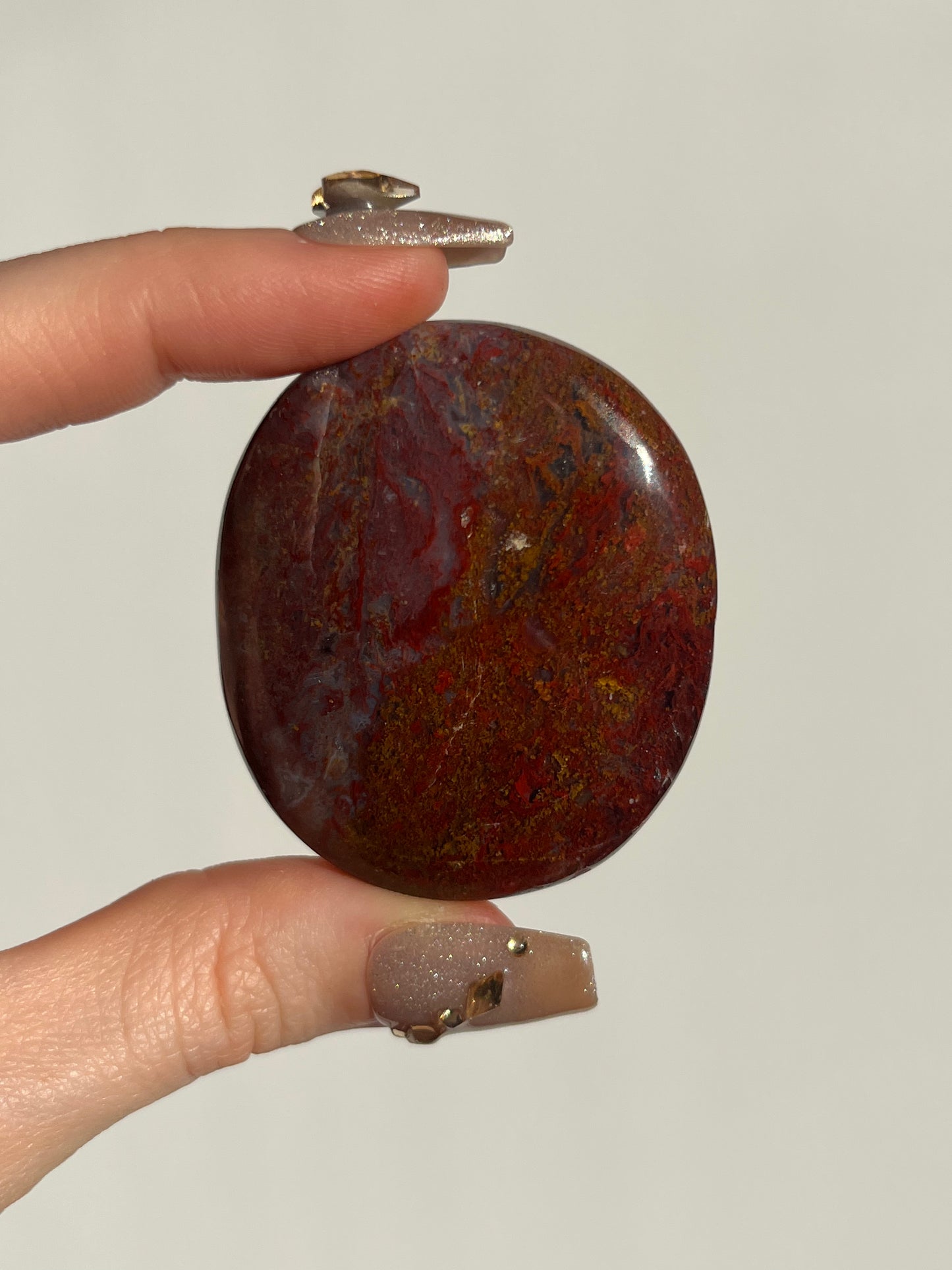 Red Moss in Chalcedony Flatstone A