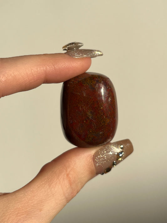 Red Moss Agate Tumbled Stone