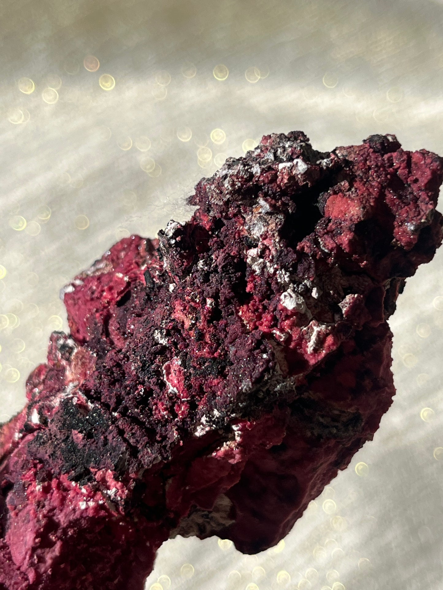 Red Velvet Variscite in Limestone Specimen A
