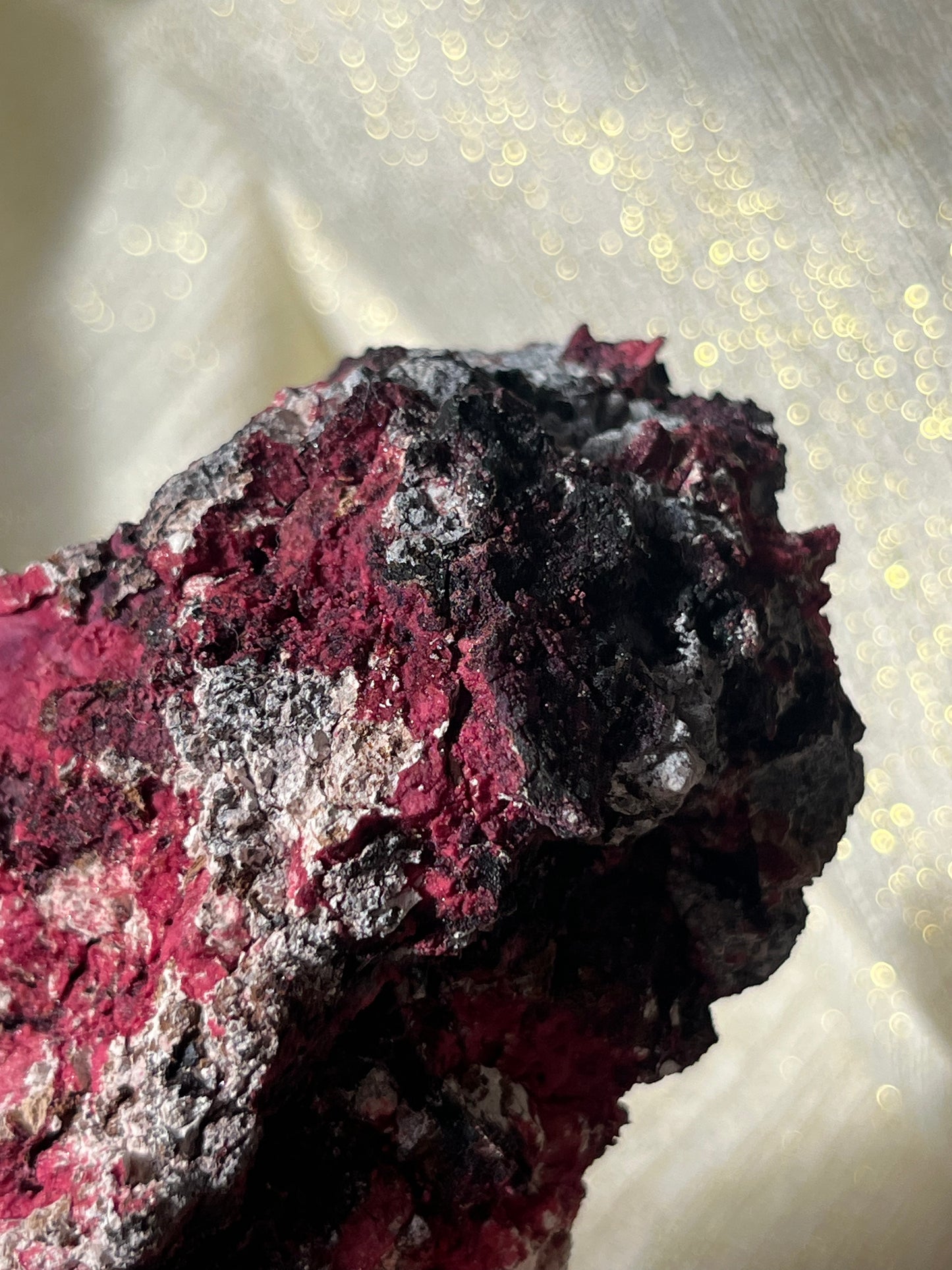 Red Velvet Variscite in Limestone Specimen B