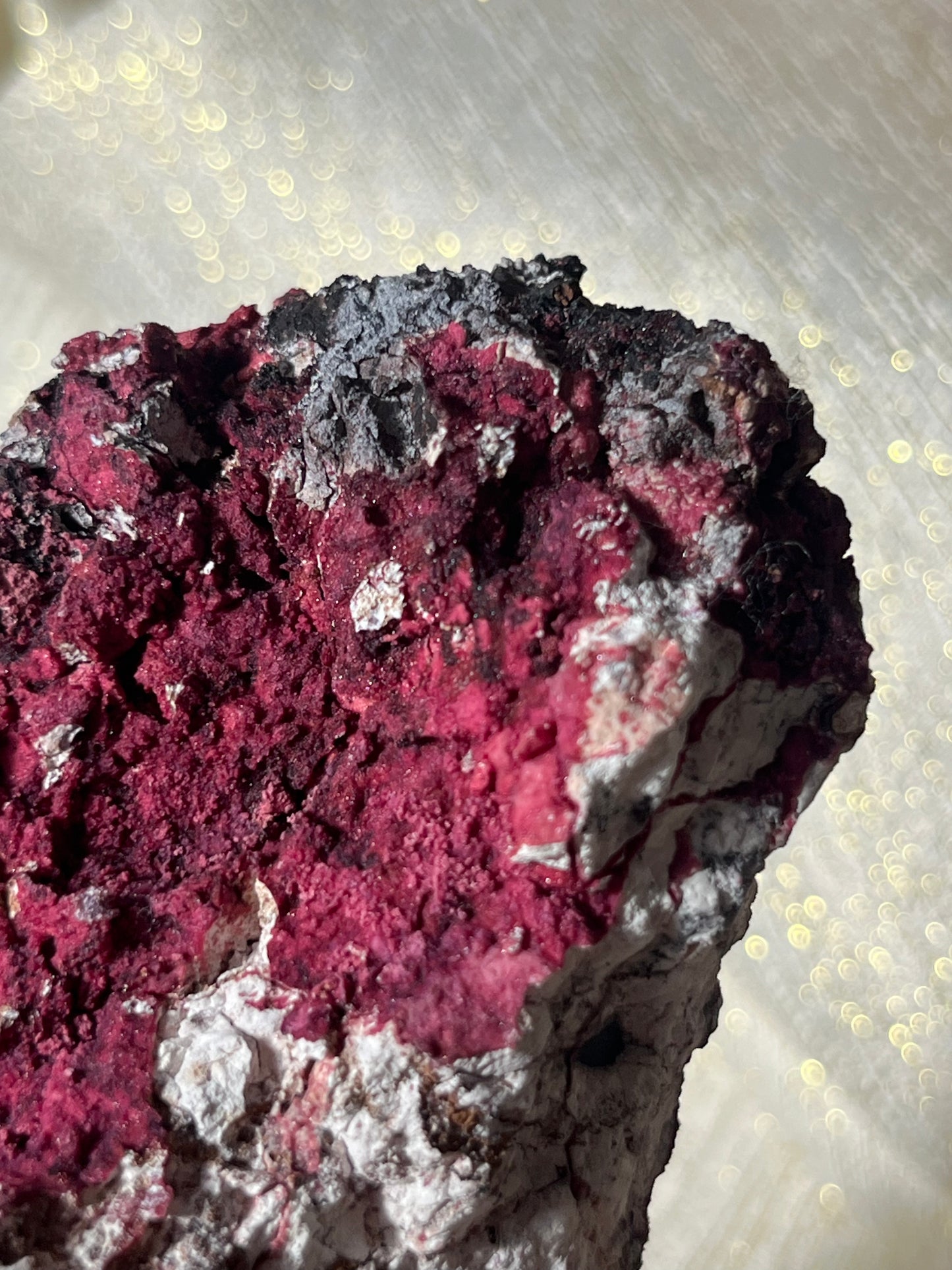 Red Velvet Variscite in Limestone Specimen B