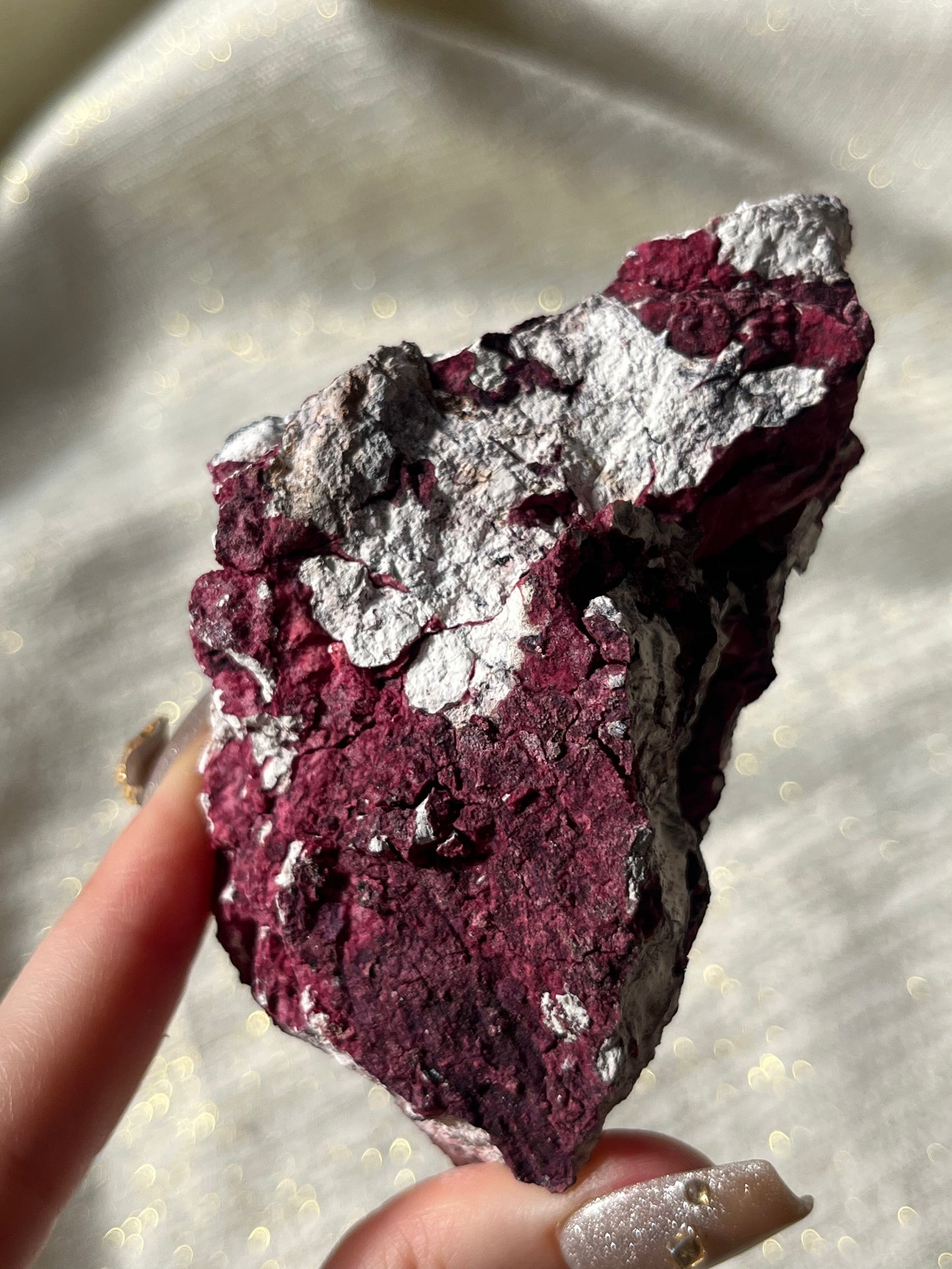 Red Velvet Variscite in Limestone Specimen C