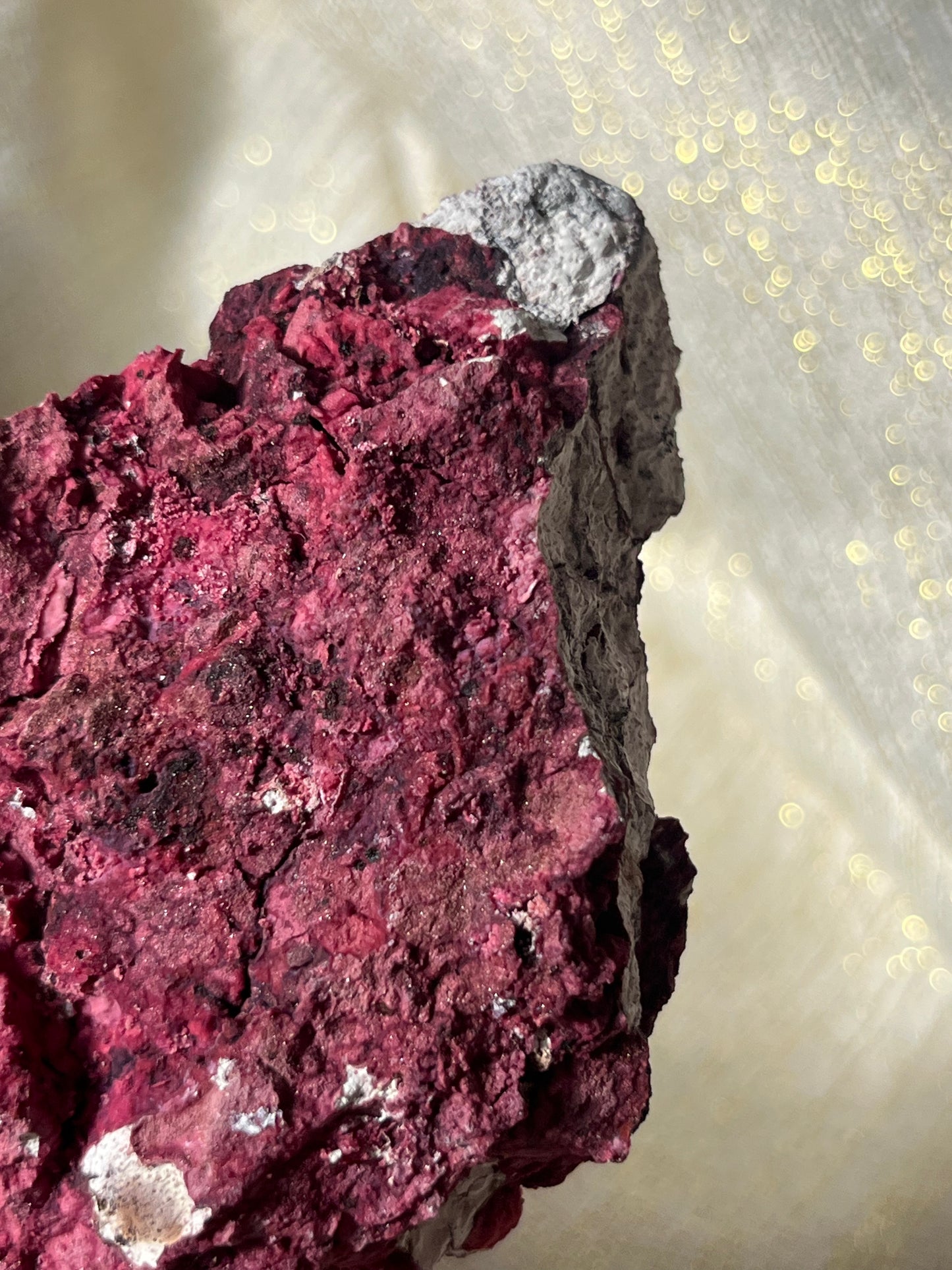 Red Velvet Variscite in Limestone Specimen C