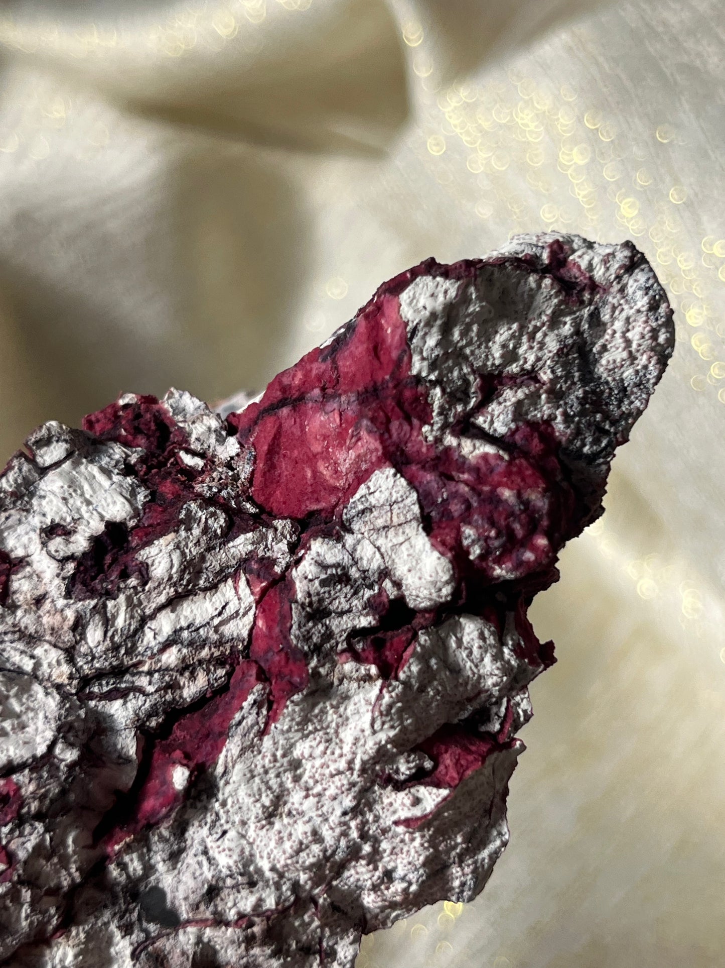 Red Velvet Variscite in Limestone Specimen C