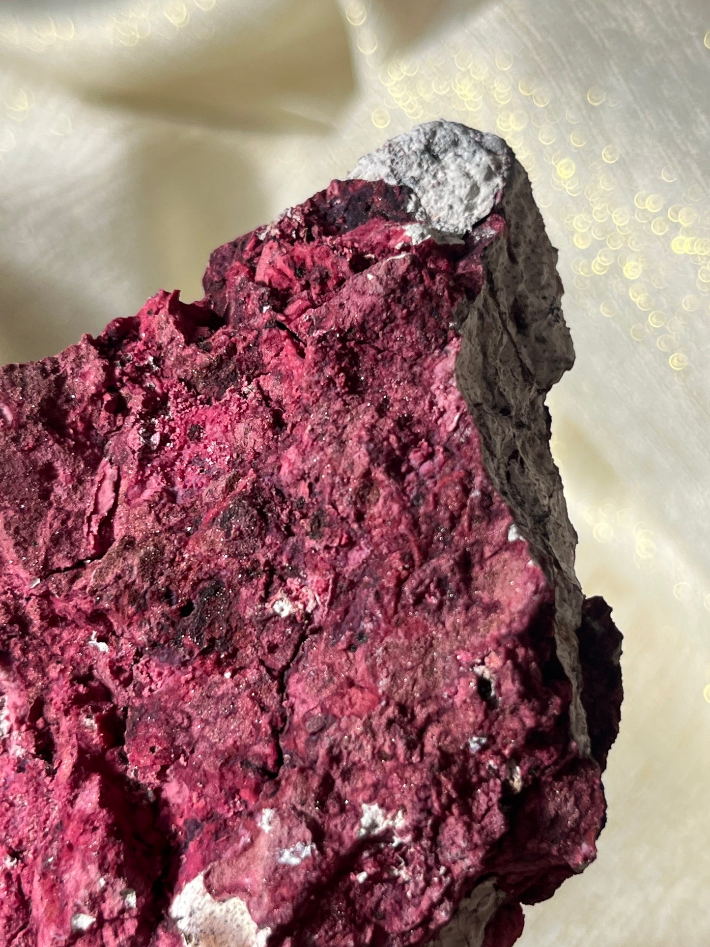 Red Velvet Variscite in Limestone Specimen C
