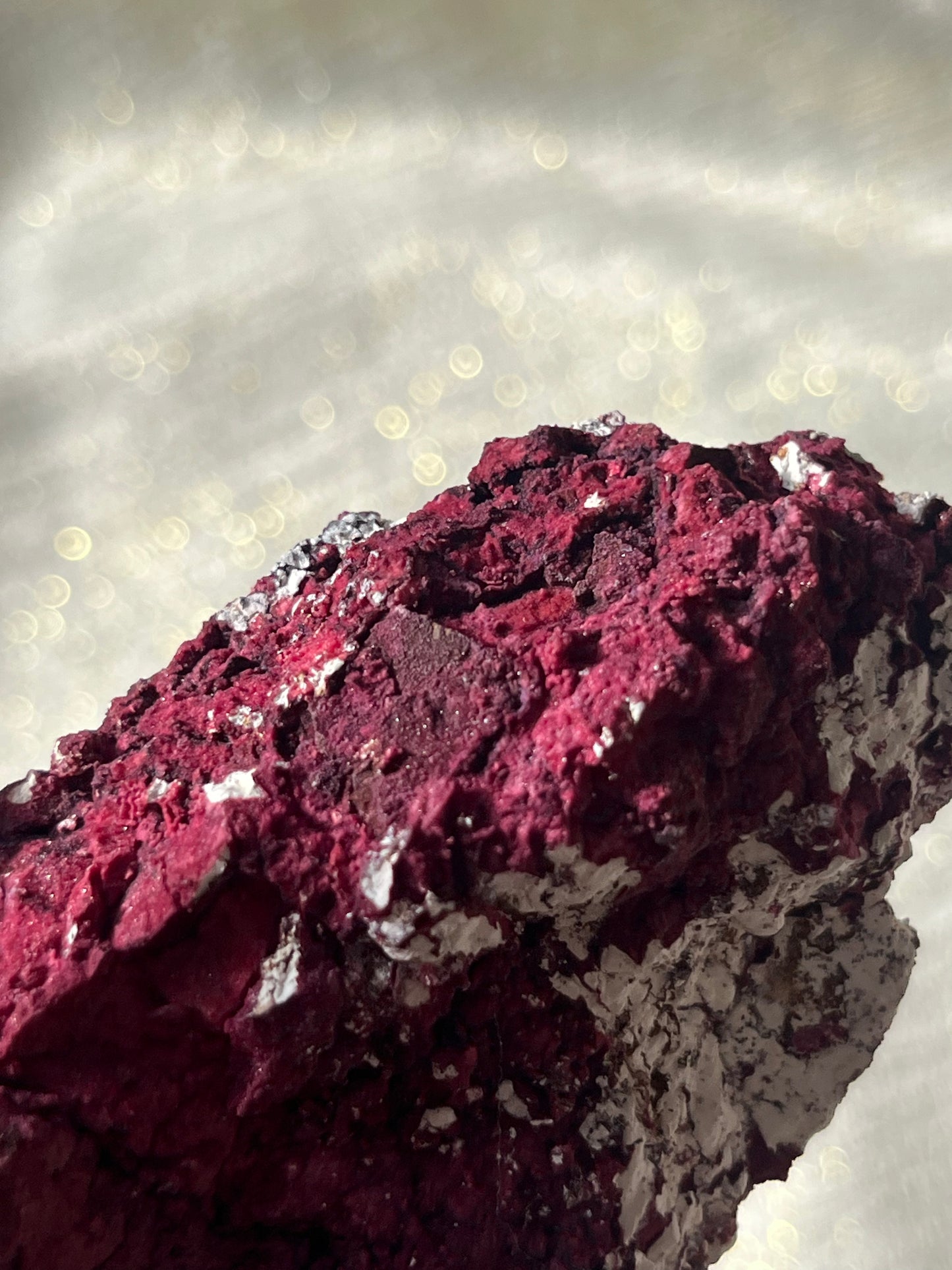 Red Velvet Variscite in Limestone Specimen D