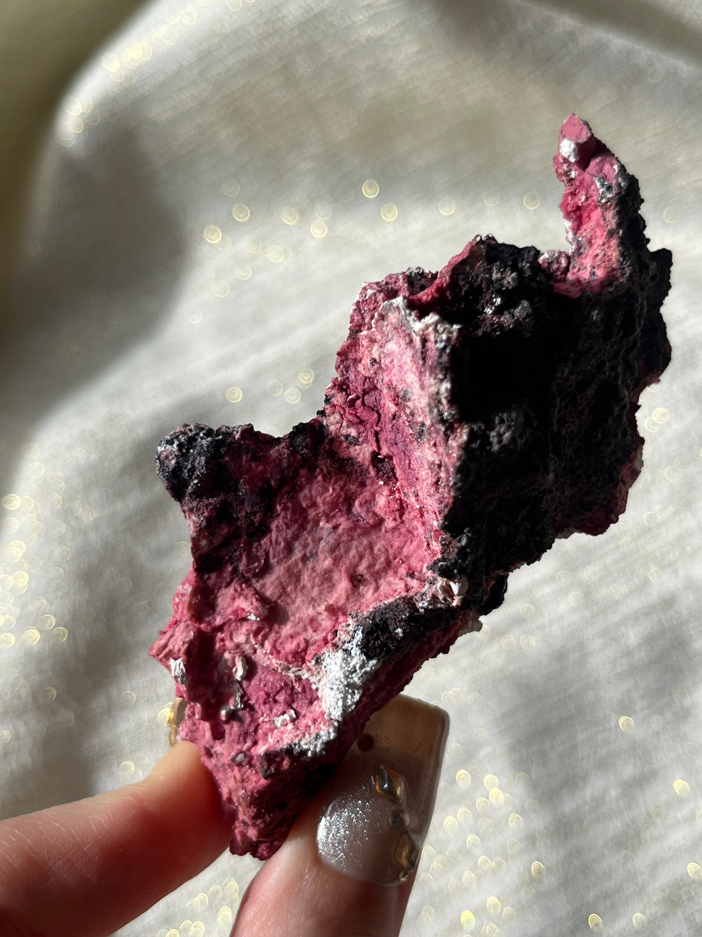 Red Velvet Variscite in Limestone Specimen F