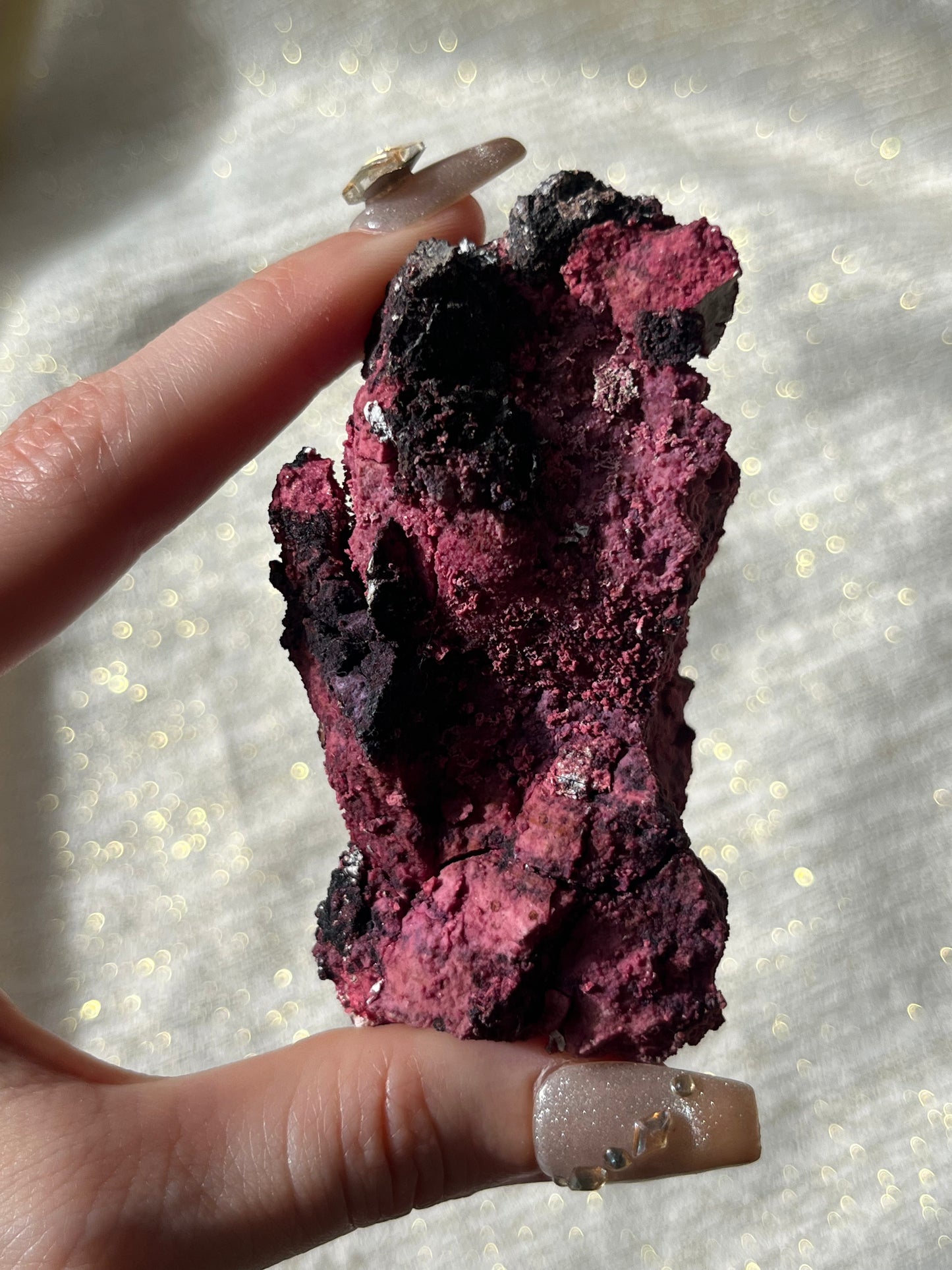 Red Velvet Variscite in Limestone Specimen G