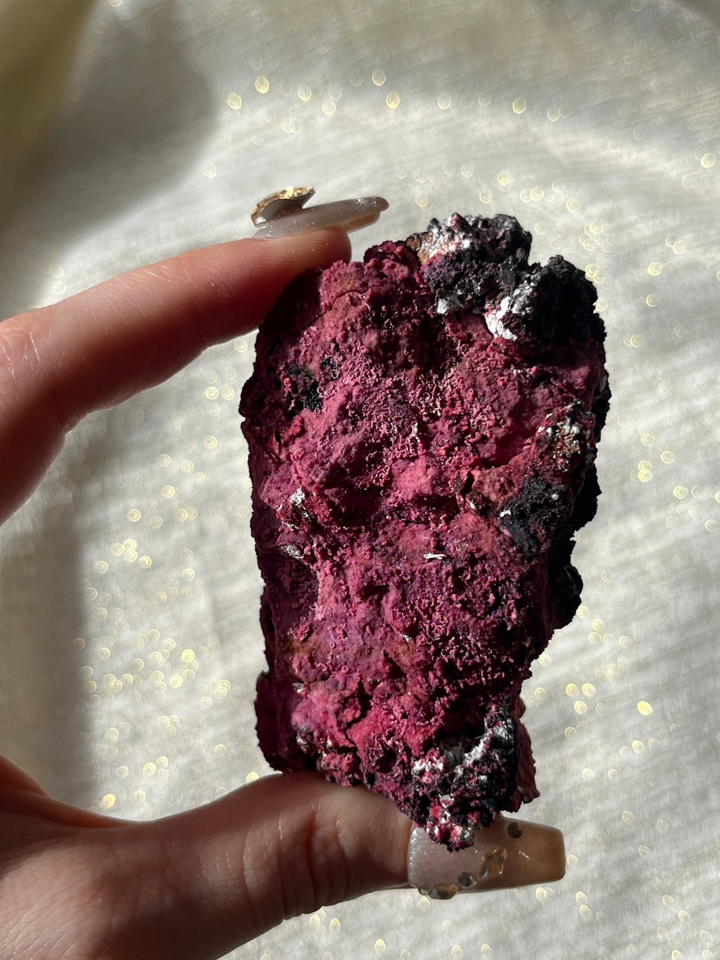 Red Velvet Variscite in Limestone Specimen G