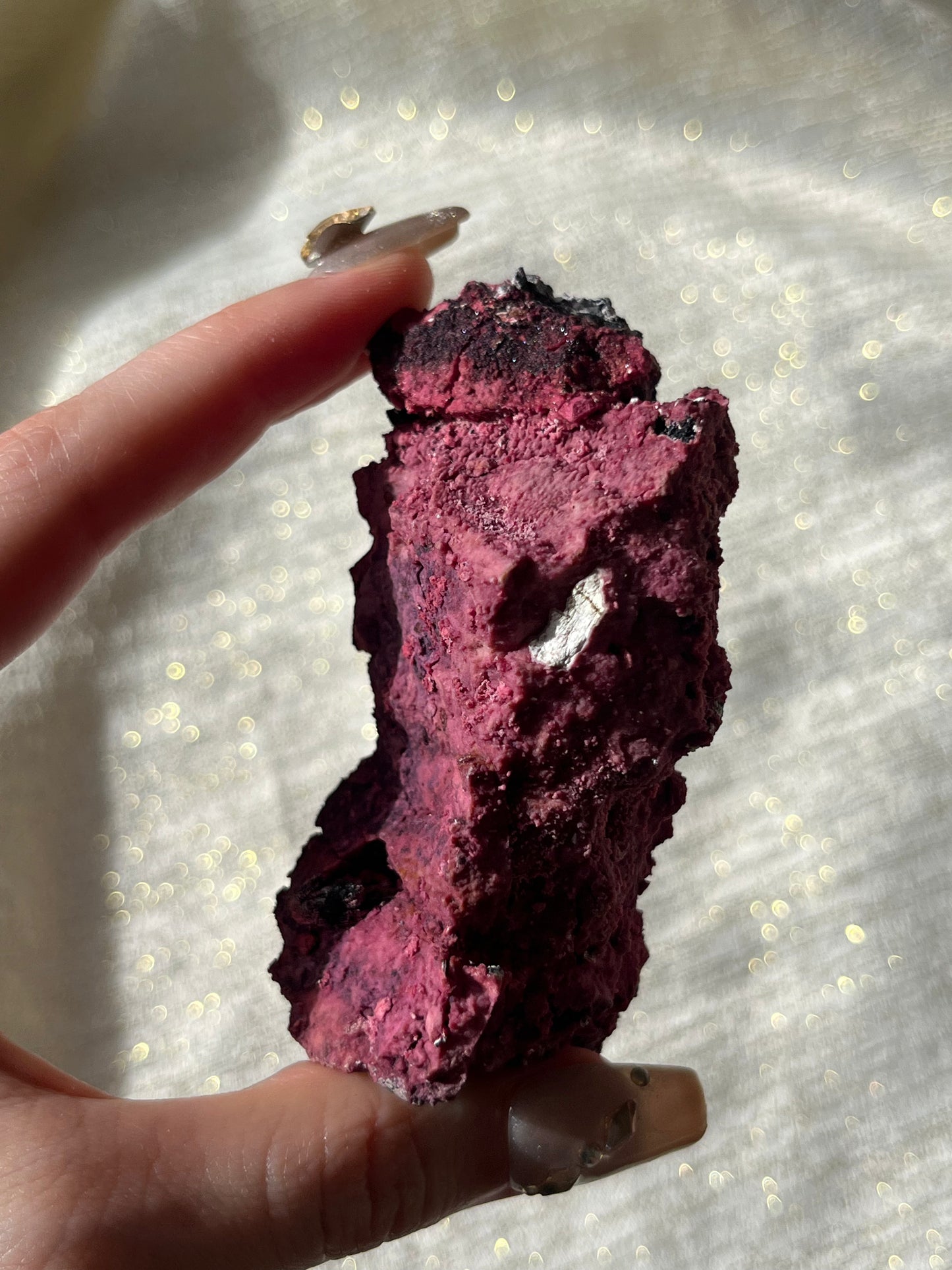 Red Velvet Variscite in Limestone Specimen G