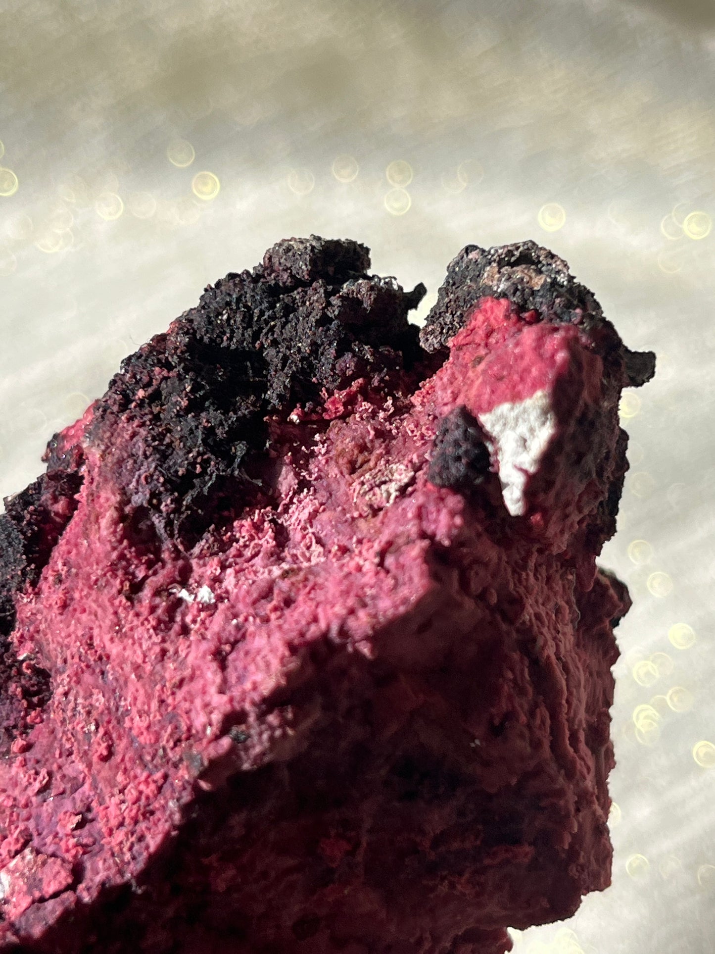 Red Velvet Variscite in Limestone Specimen G