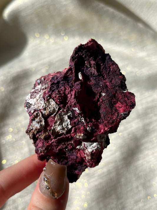Red Velvet Variscite in Limestone Specimen H