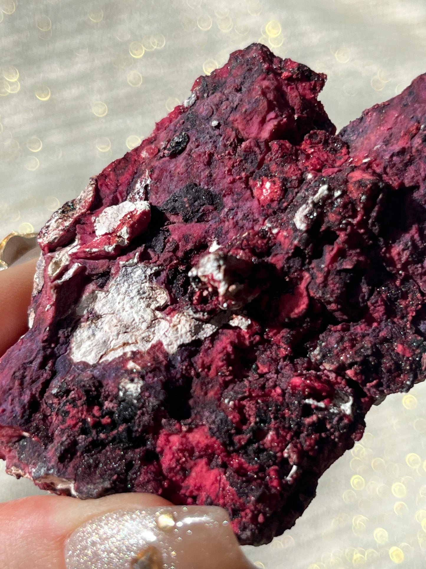 Red Velvet Variscite in Limestone Specimen H