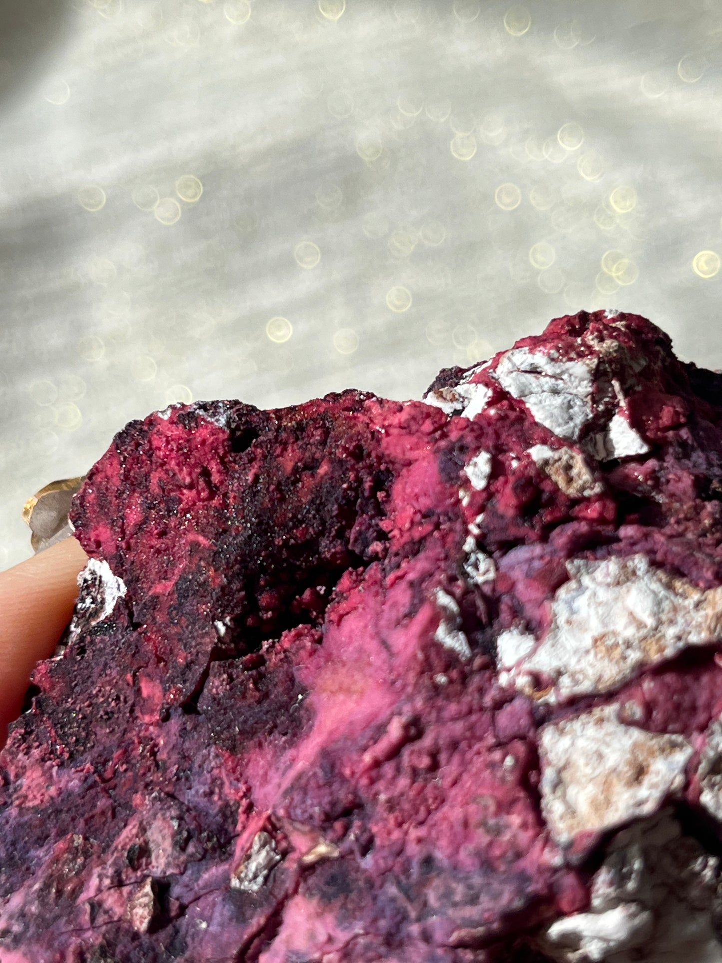 Red Velvet Variscite in Limestone Specimen H