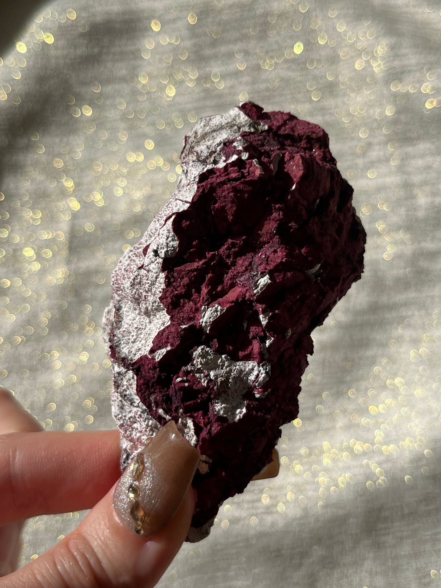 Red Velvet Variscite in Limestone Specimen I