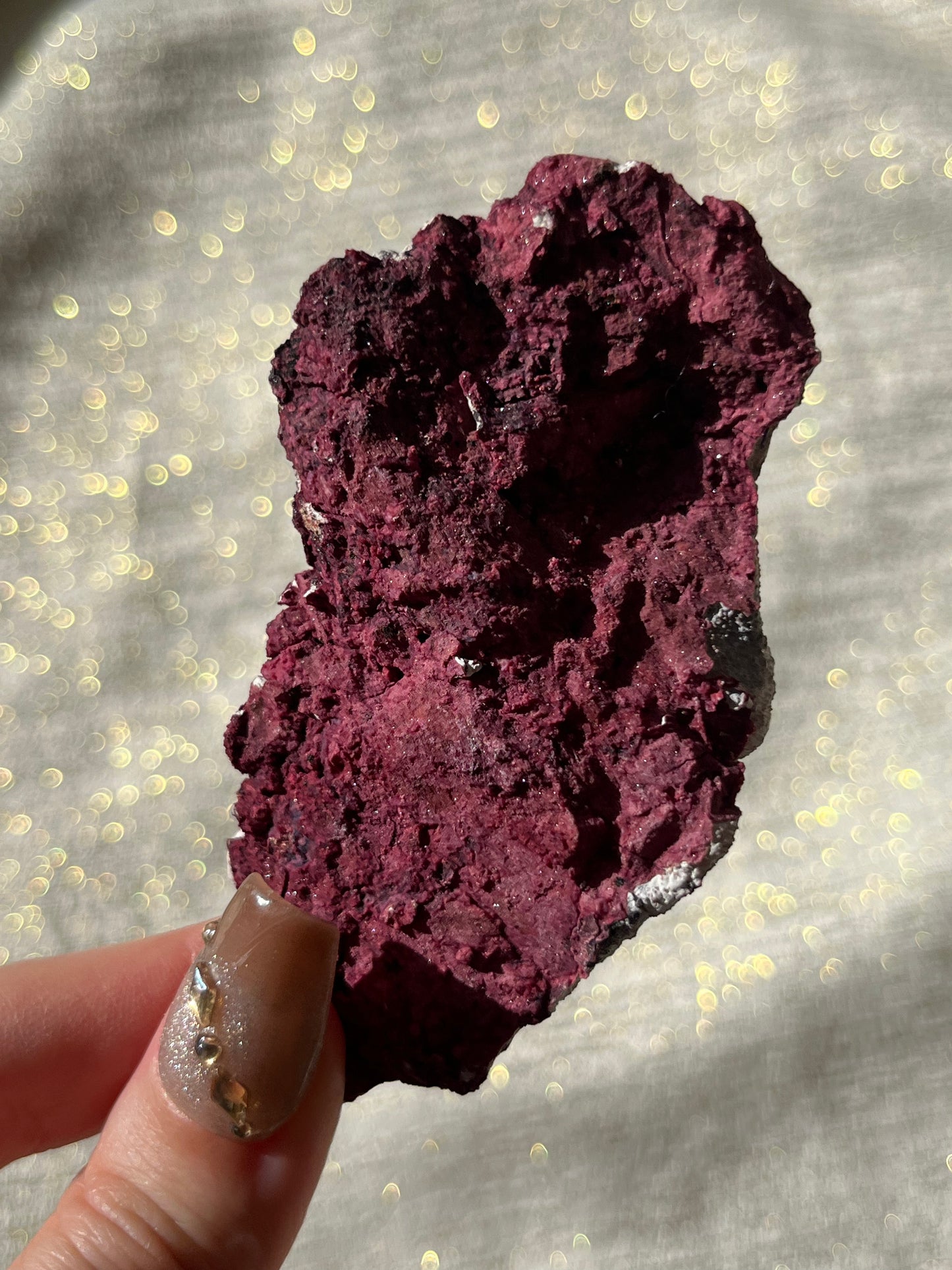 Red Velvet Variscite in Limestone Specimen I