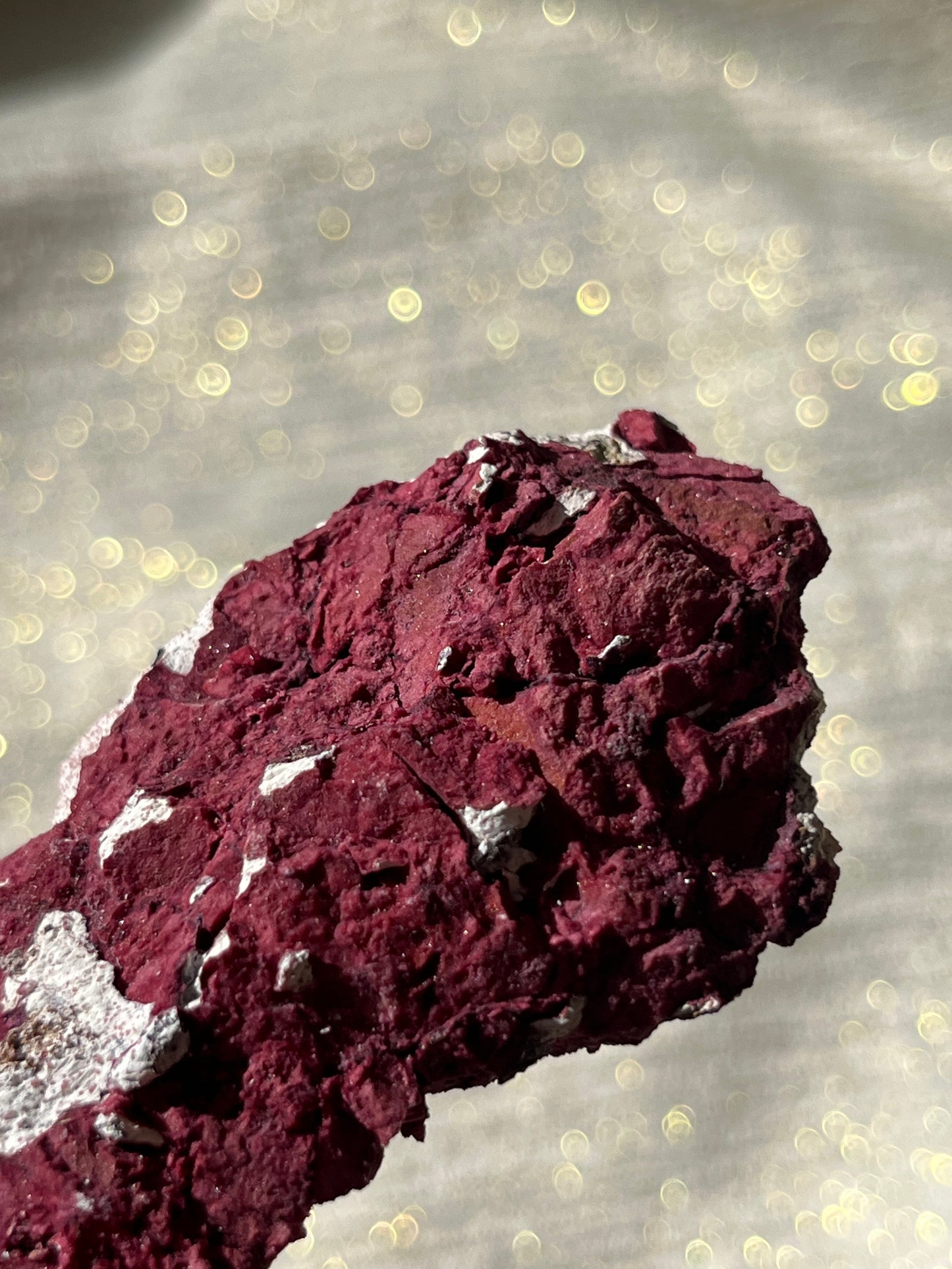 Red Velvet Variscite in Limestone Specimen I