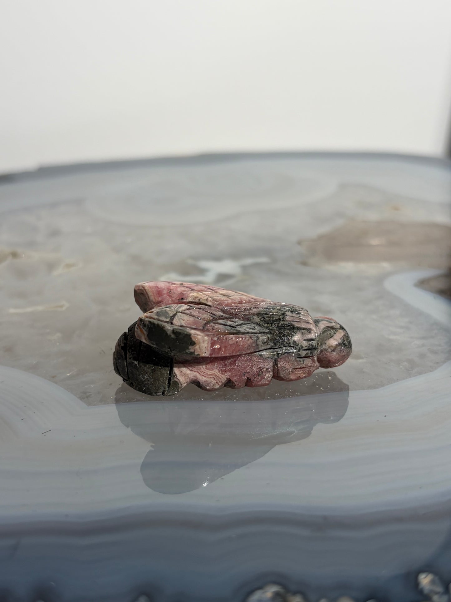 Banded Rhodochrosite Bee Carving B