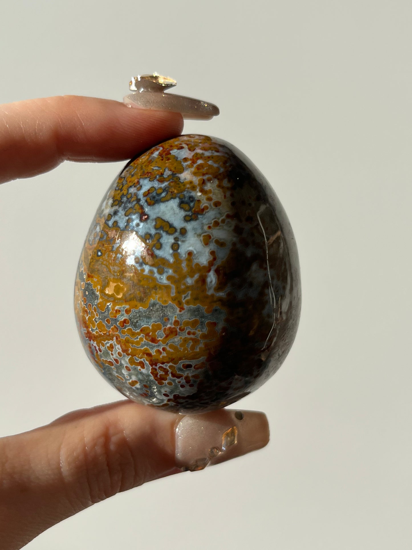 River Jasper Egg Carving B