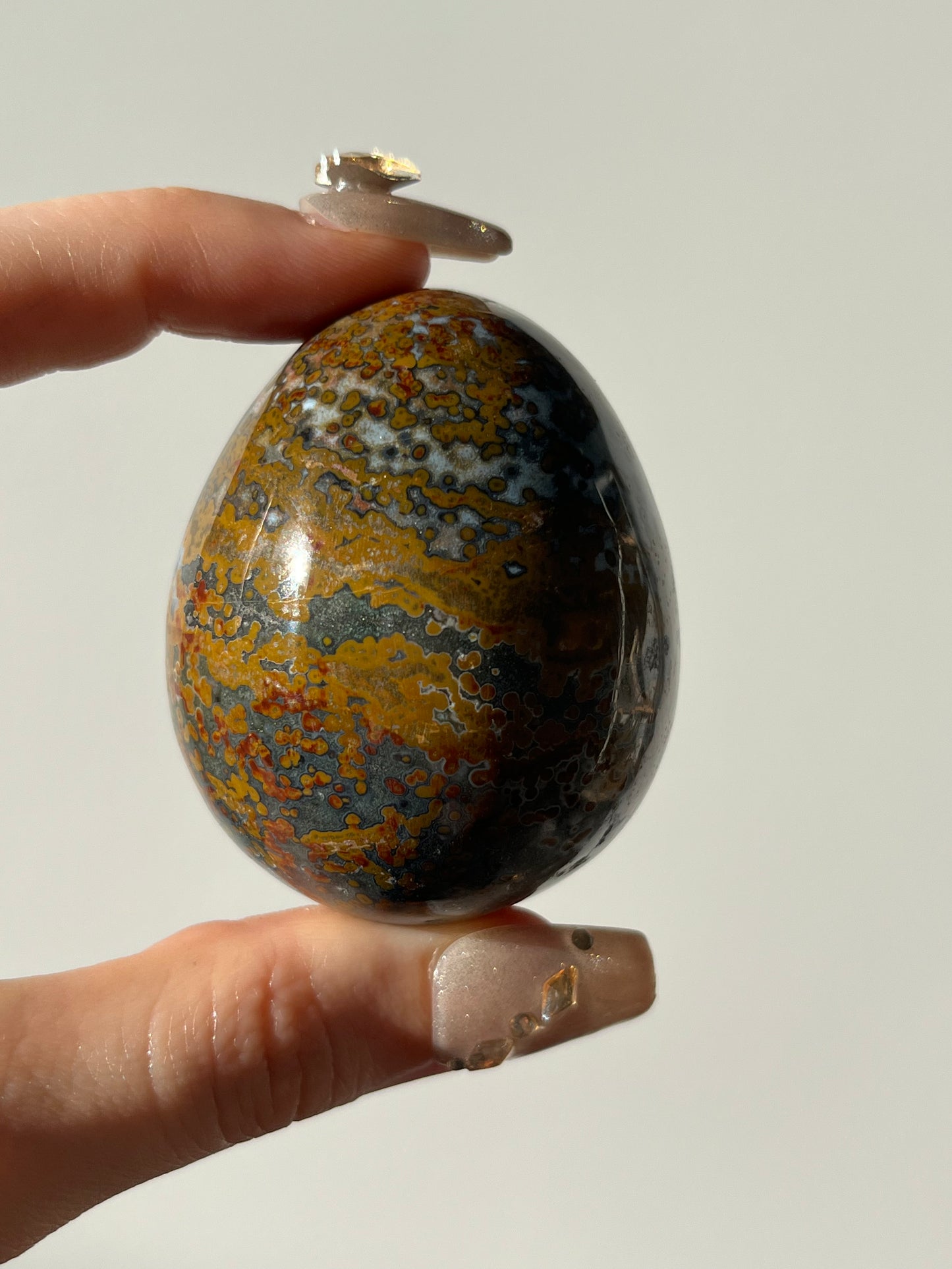River Jasper Egg Carving B