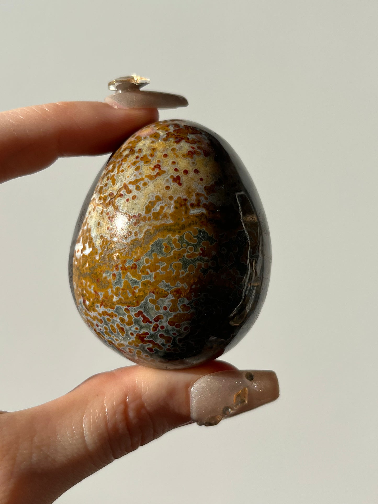 River Jasper Egg Carving B