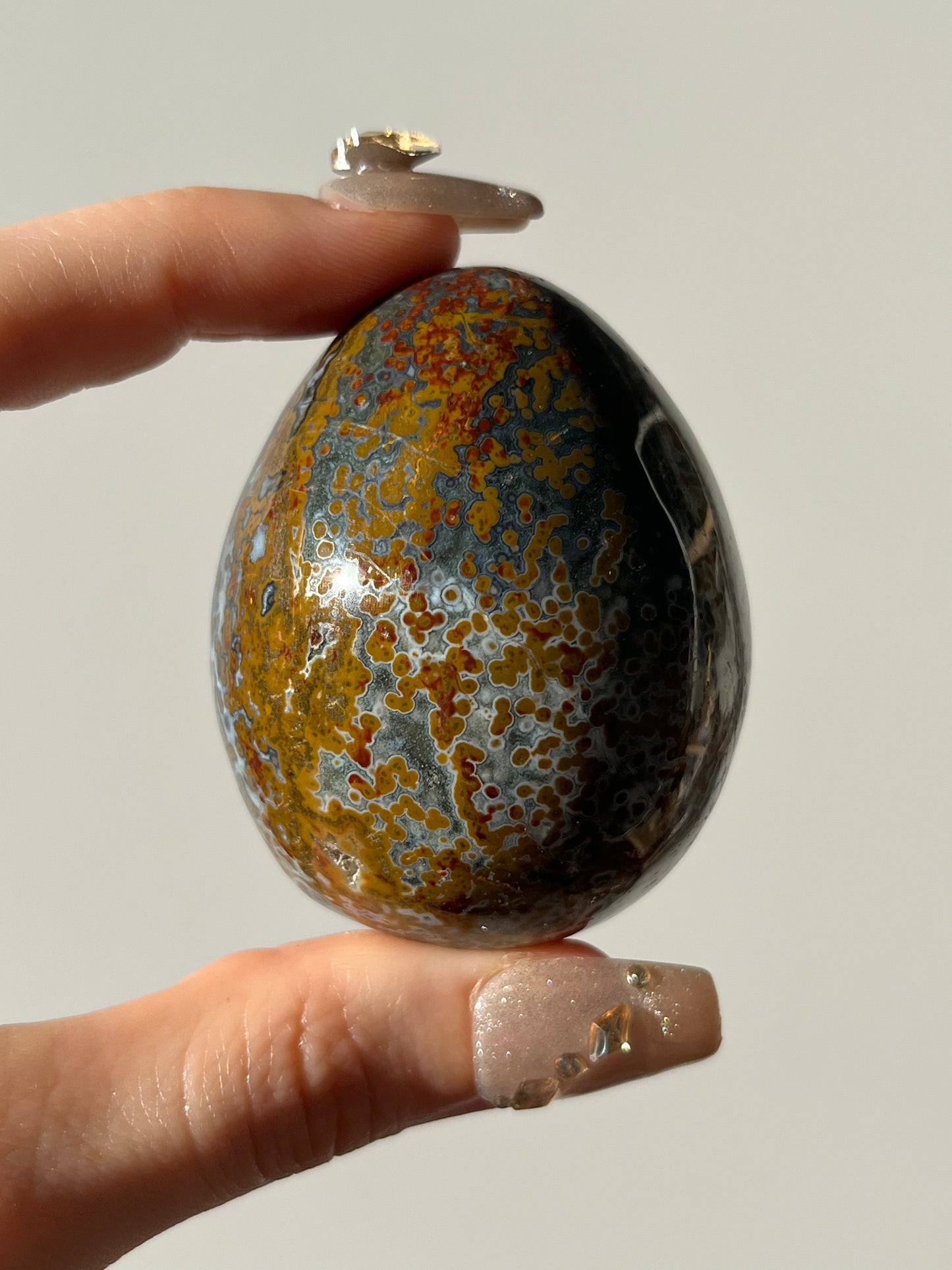 River Jasper Egg Carving C