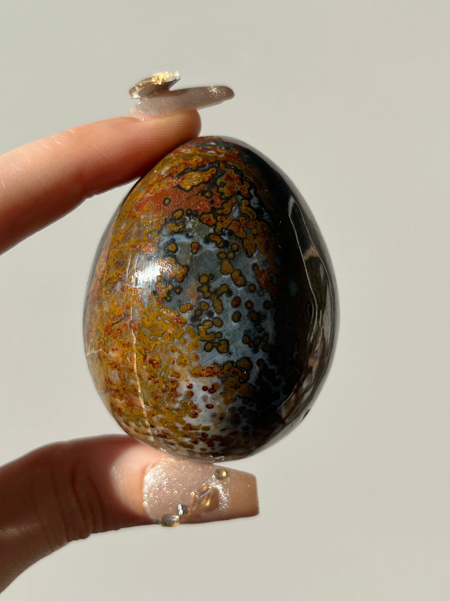 River Jasper Egg Carving C