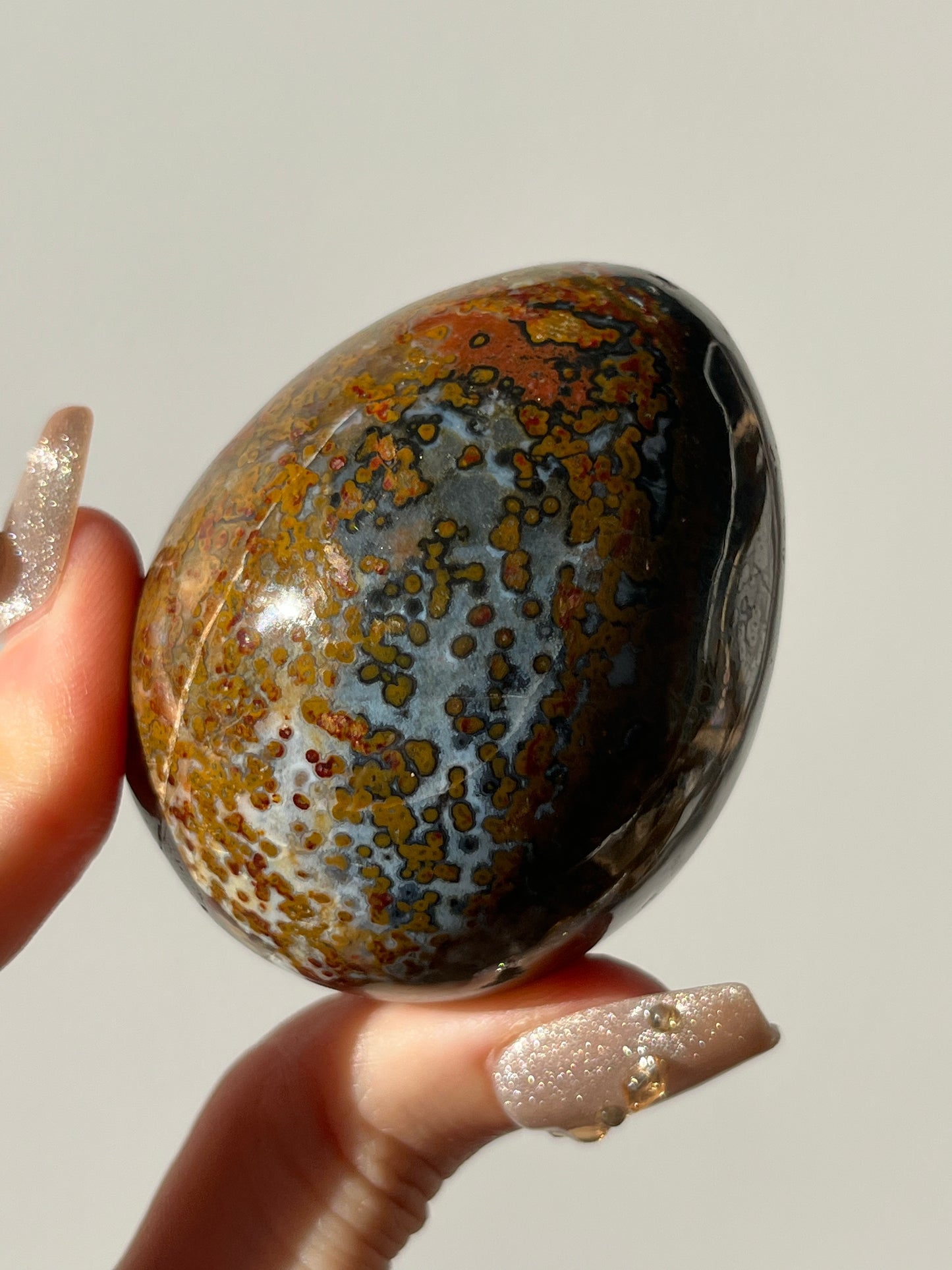 River Jasper Egg Carving C