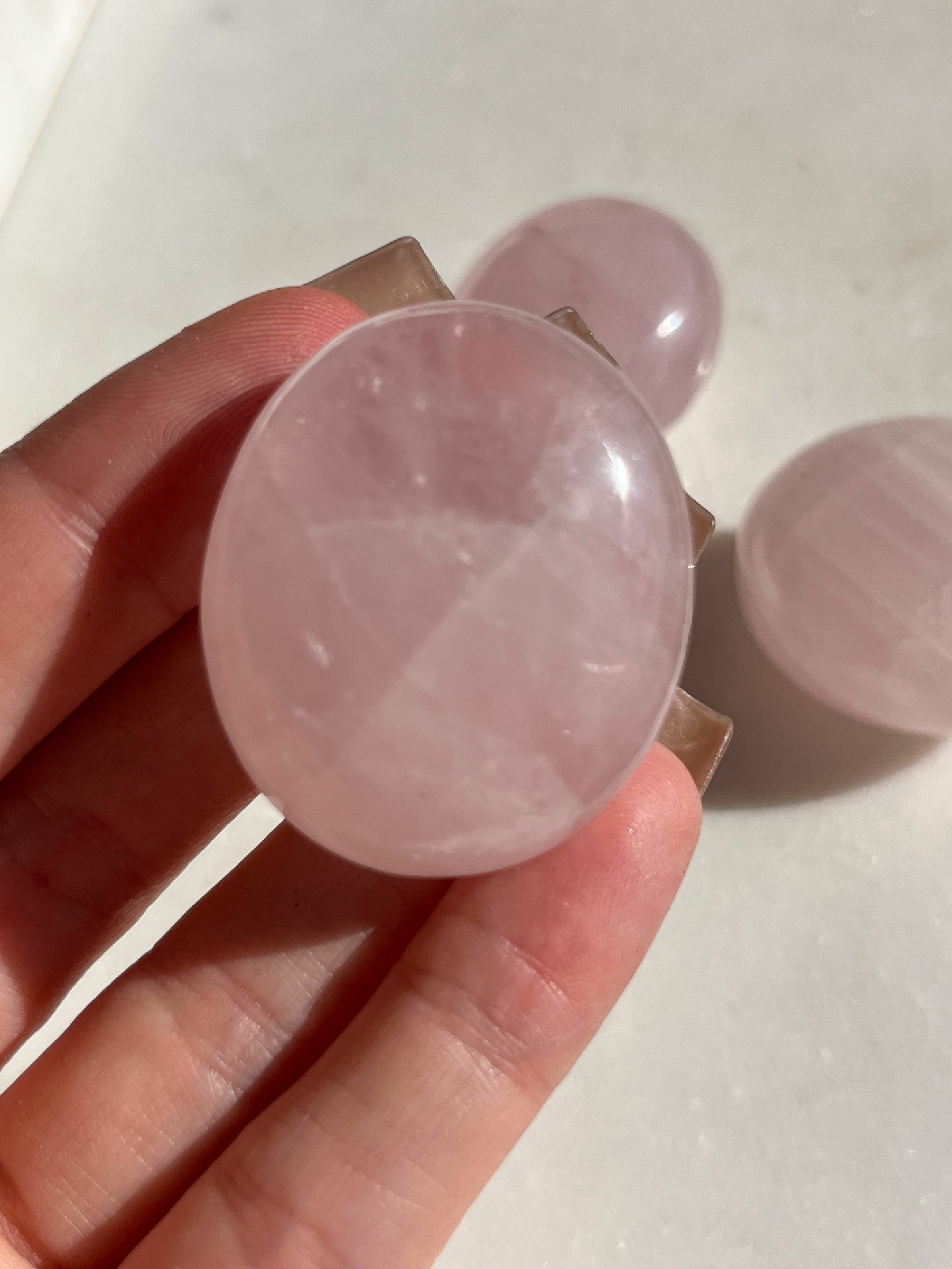 Rose Quartz Miniature Palmstone