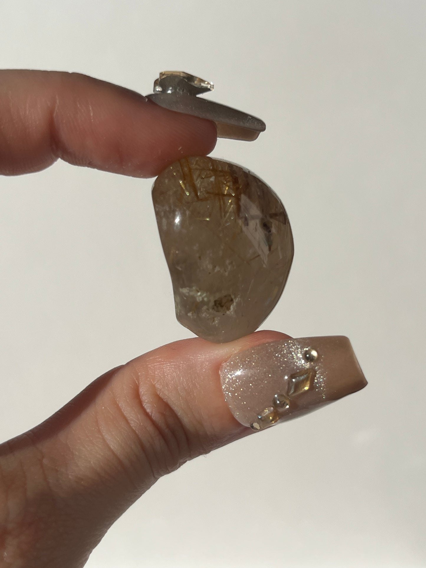 Rutilated Quartz Lens Carving A
