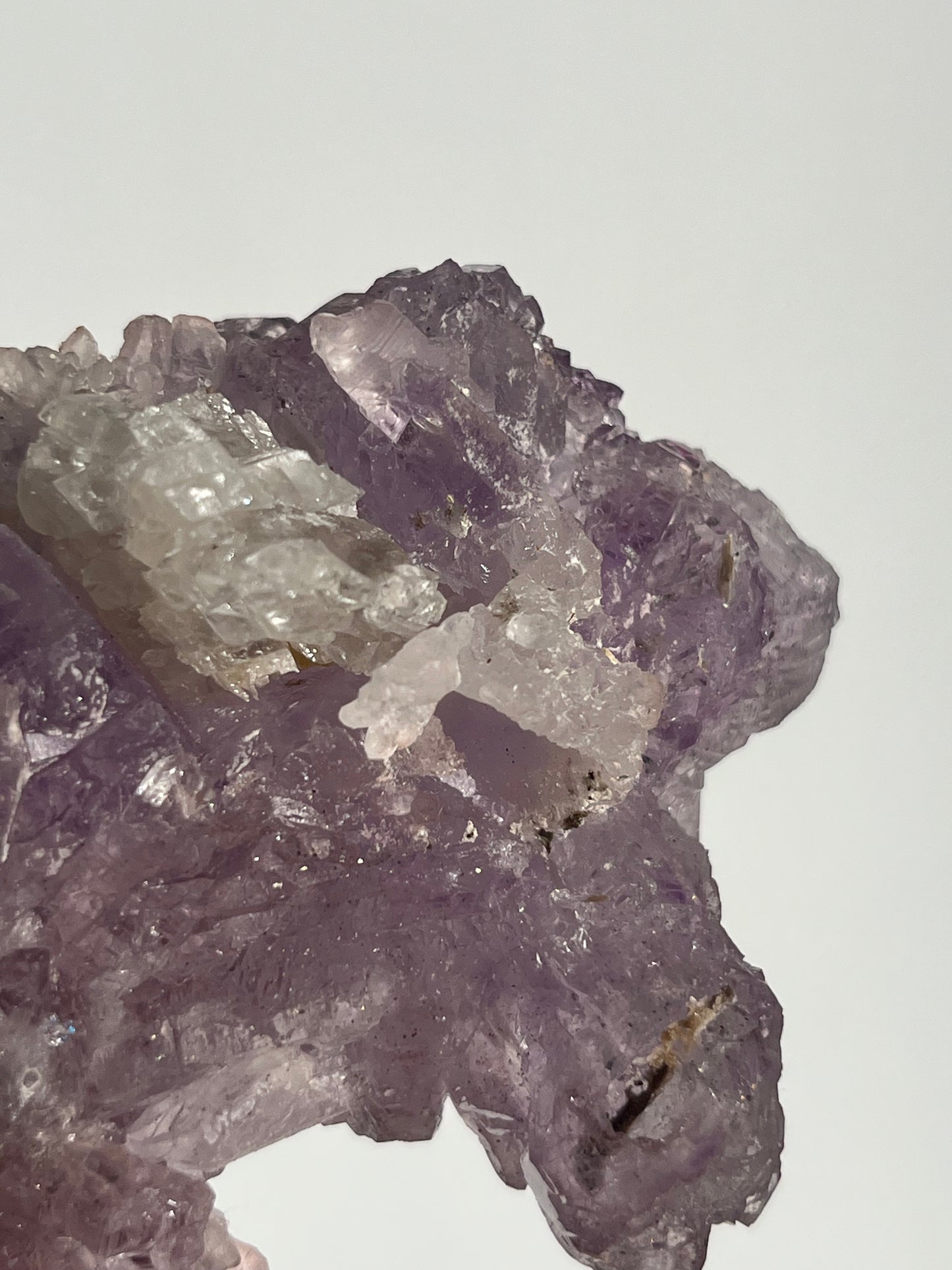 Sceptre Amethyst Flower Formation with Calcite Specimen B