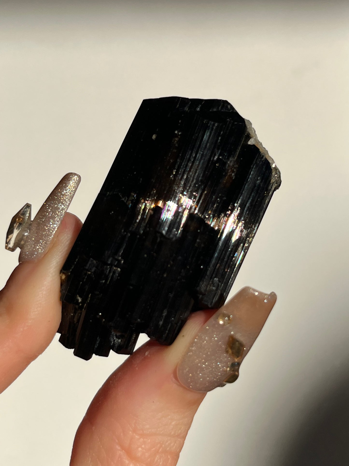 Dravite and Black Schorl Tourmaline with Quartz Specimen A