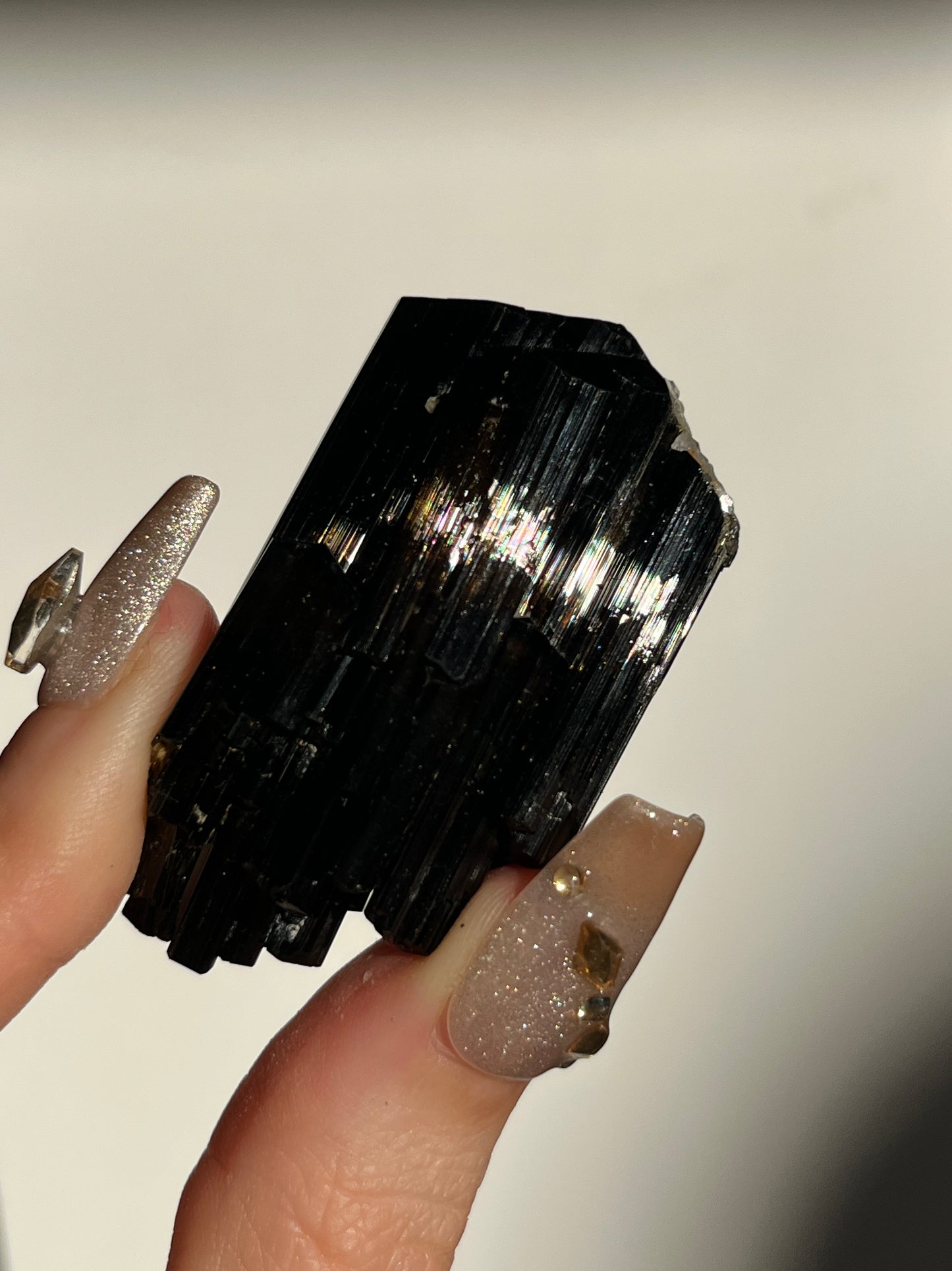 Dravite and Black Schorl Tourmaline with Quartz Specimen A
