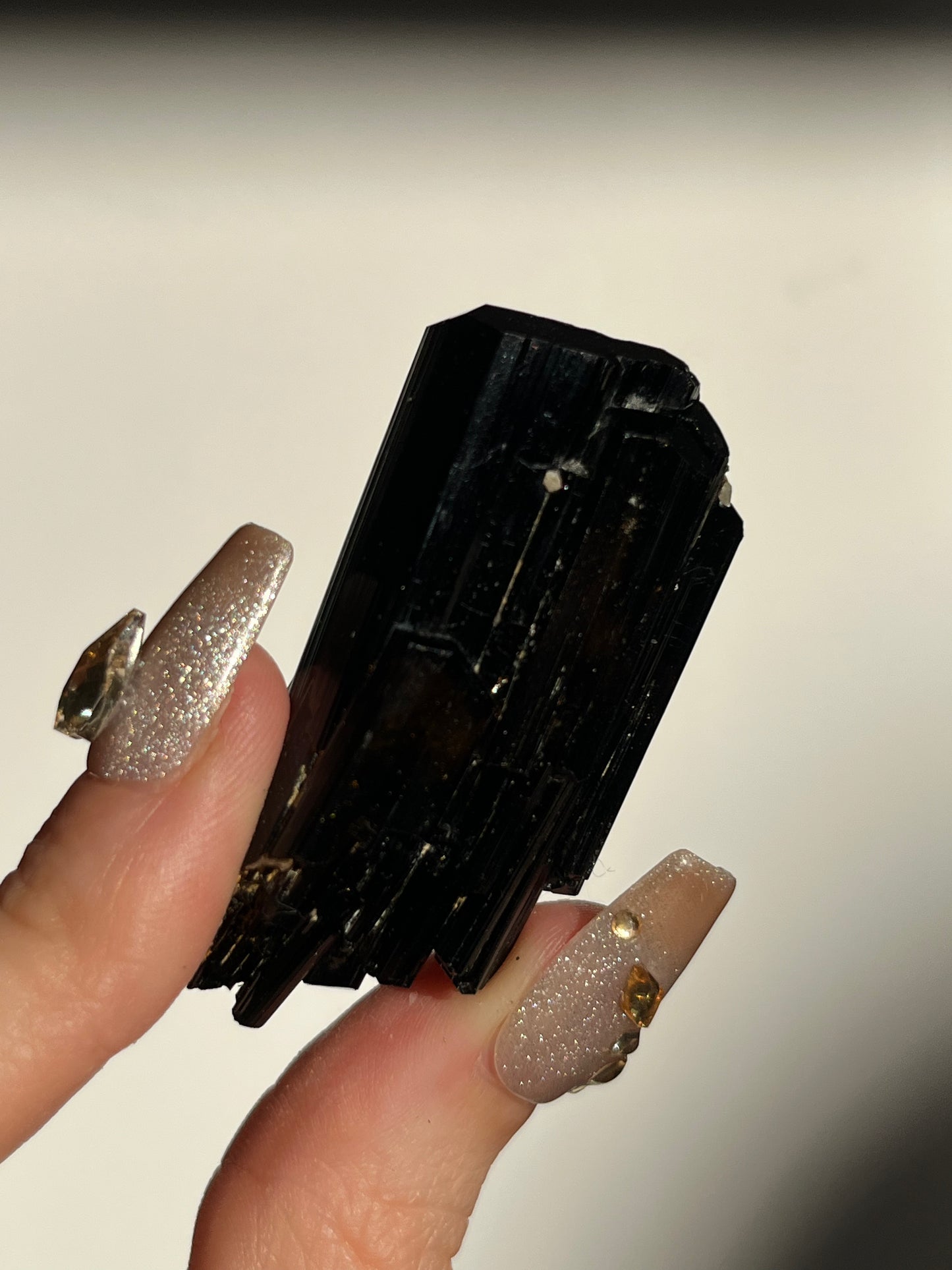 Dravite and Black Schorl Tourmaline with Quartz Specimen A