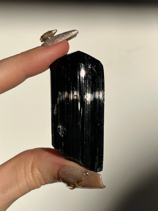 Dravite and Black Schorl Tourmaline with Muscovite Specimen B