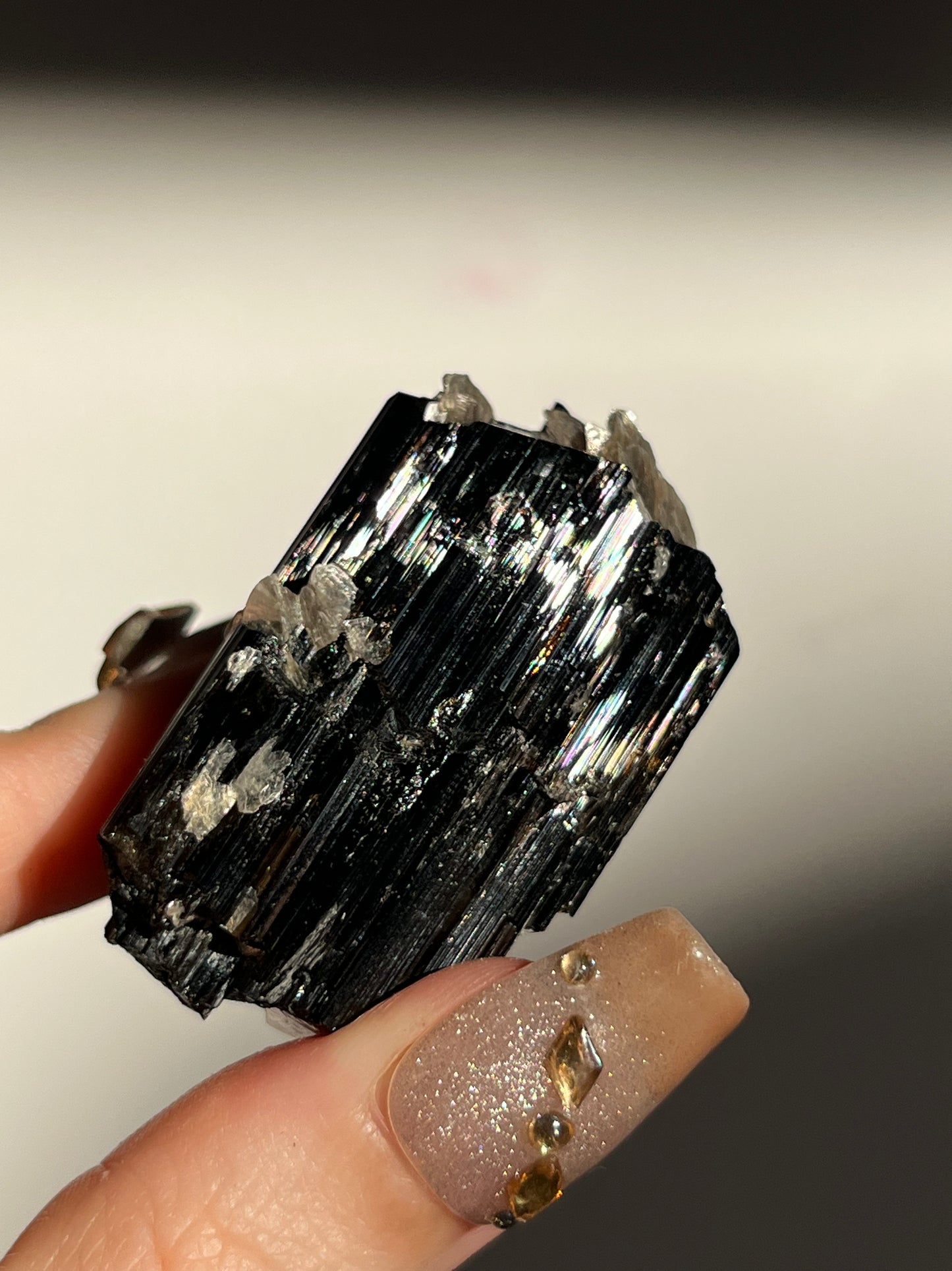 Dravite and Black Schorl Tourmaline with Muscovite Specimen D