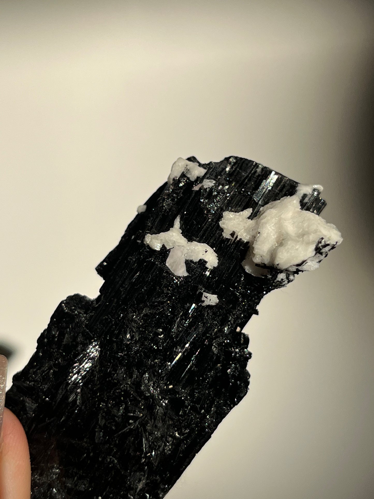 Black Schorl Tourmaline with Feldspar Specimen H