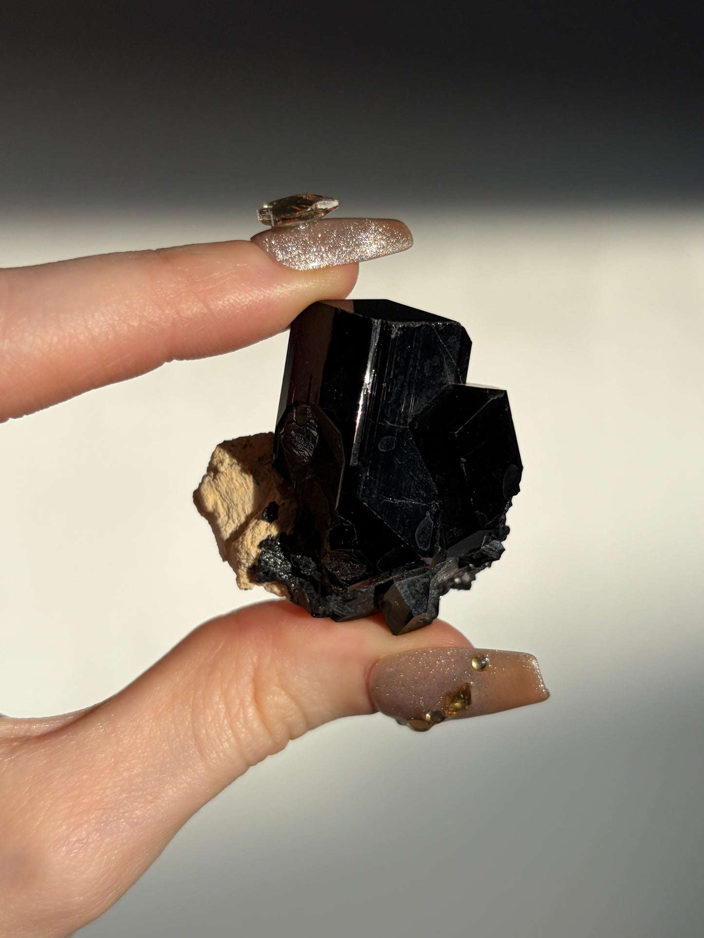 Schorl Black Tourmaline with Feldspar Specimen