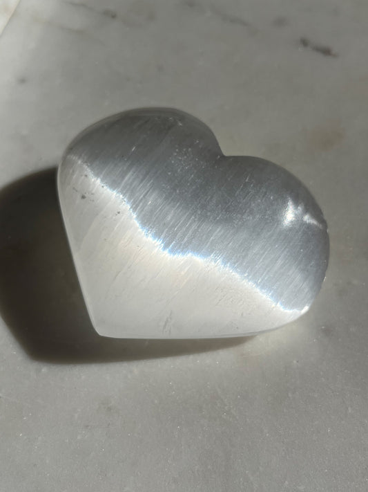 Piedra de palma ovalada de selenita