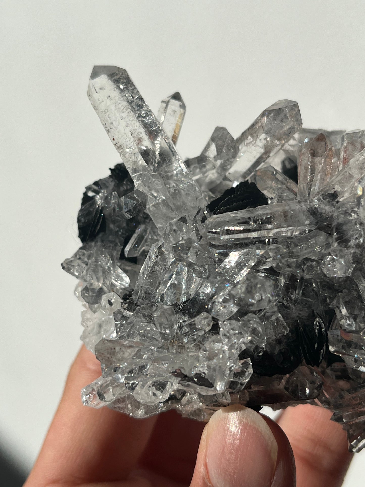 Specularite and Quartz Cluster with Red Hematite Inclusions (Collector's Choice)