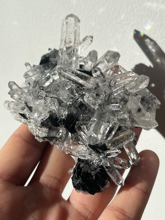 Specularite and Quartz Cluster with Red Hematite Inclusions (Collector's Choice)