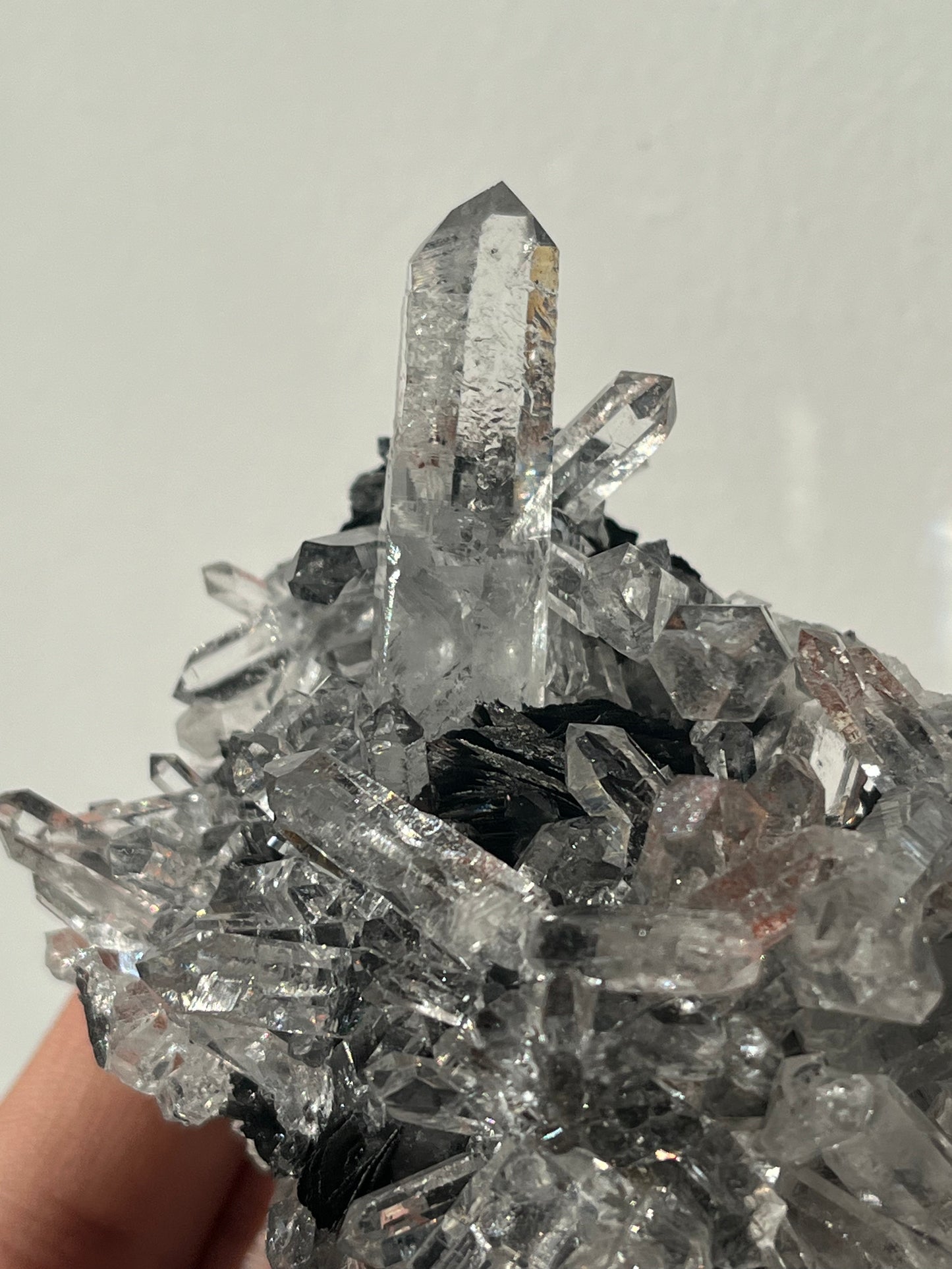 Specularite and Quartz Cluster with Red Hematite Inclusions (Collector's Choice)