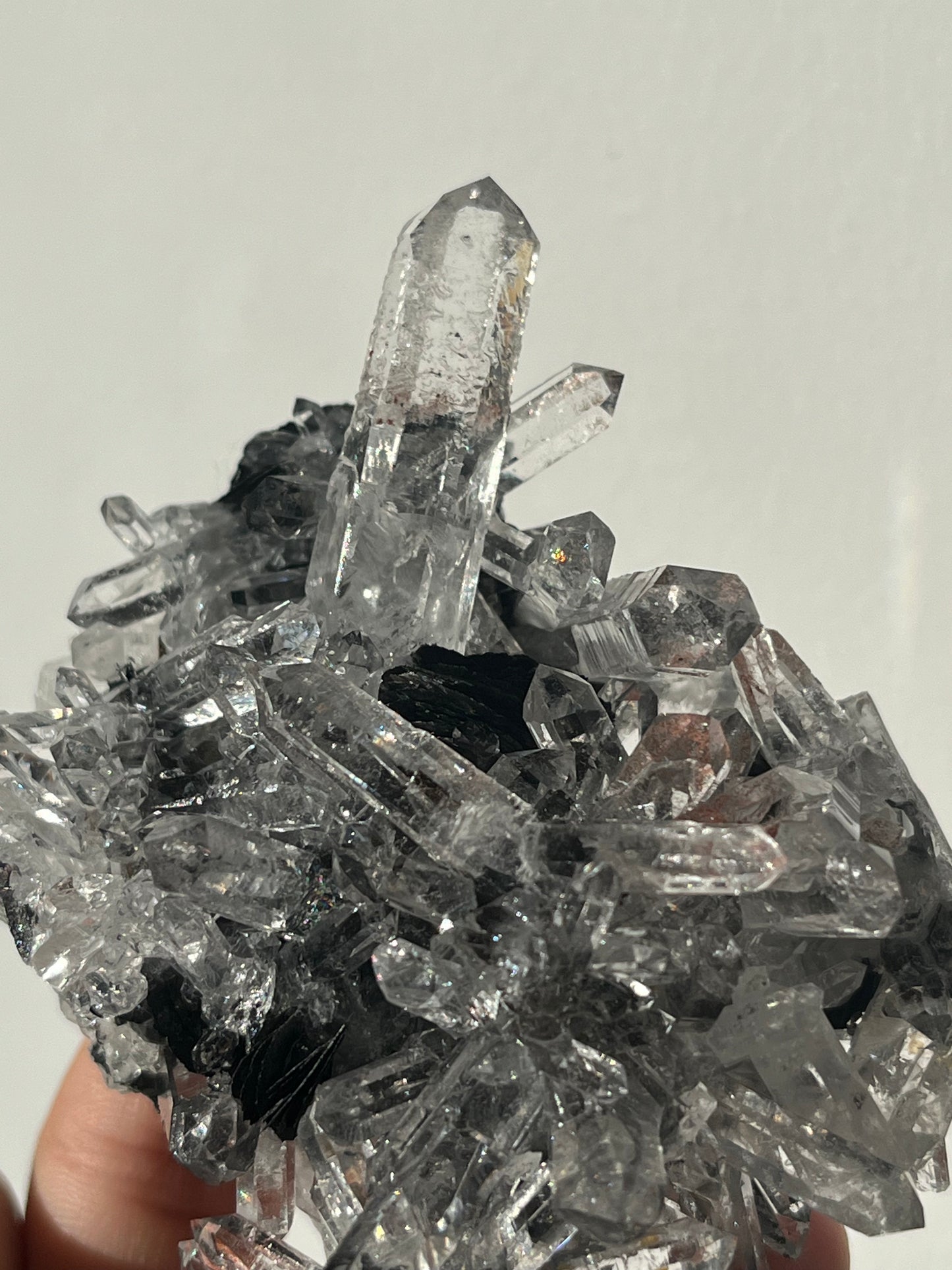 Specularite and Quartz Cluster with Red Hematite Inclusions (Collector's Choice)