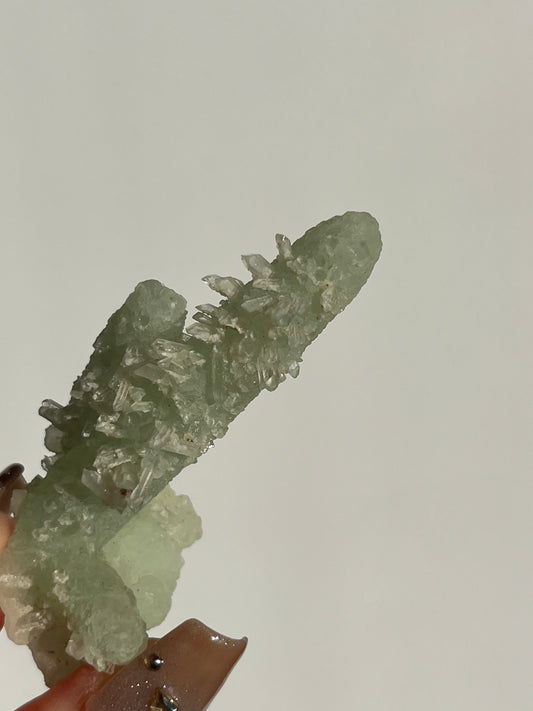 Stalactitic Prehnite with Quartz Specimen B