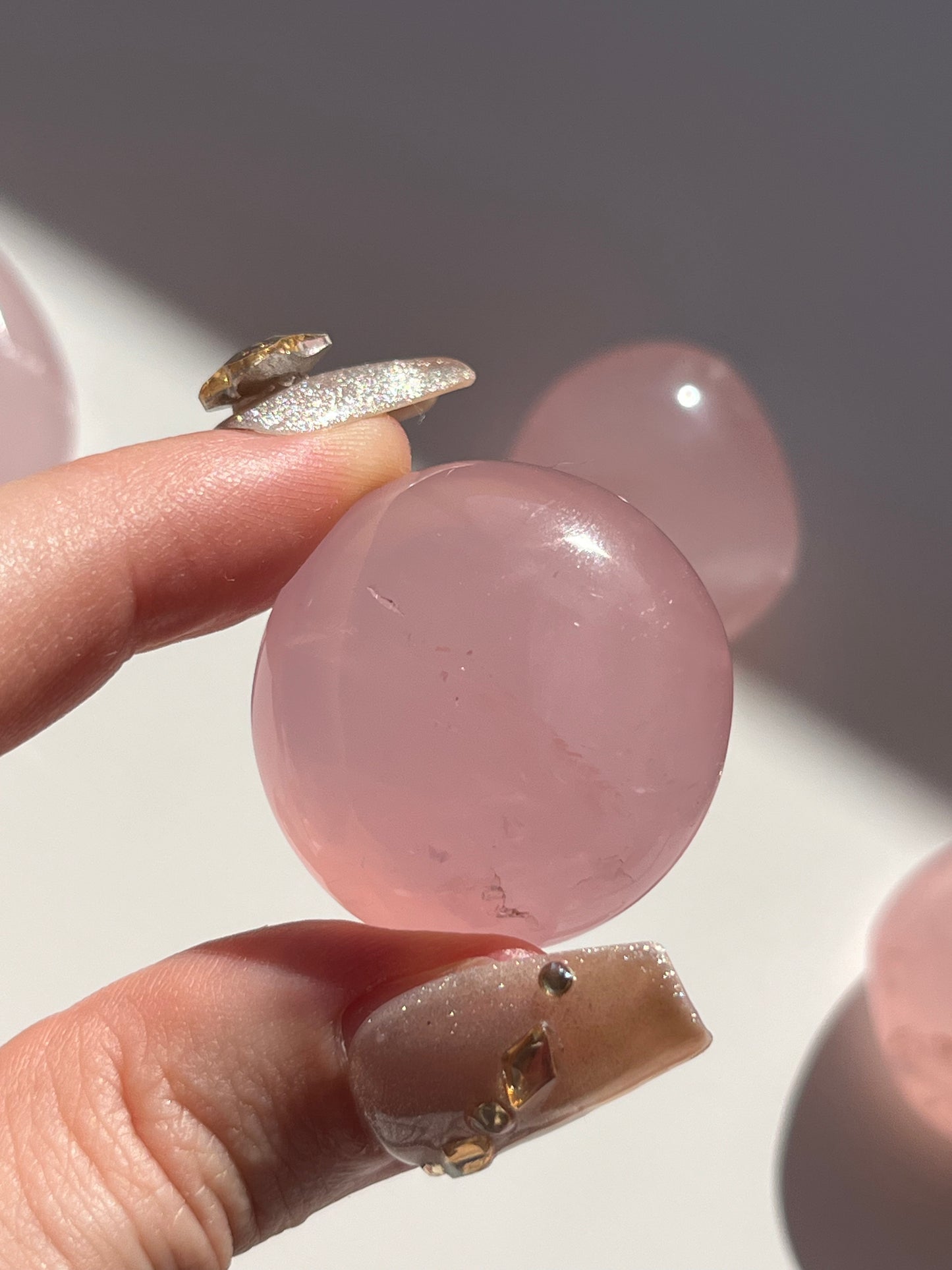 Gemmy Star Rose Quartz Tumbled Stone
