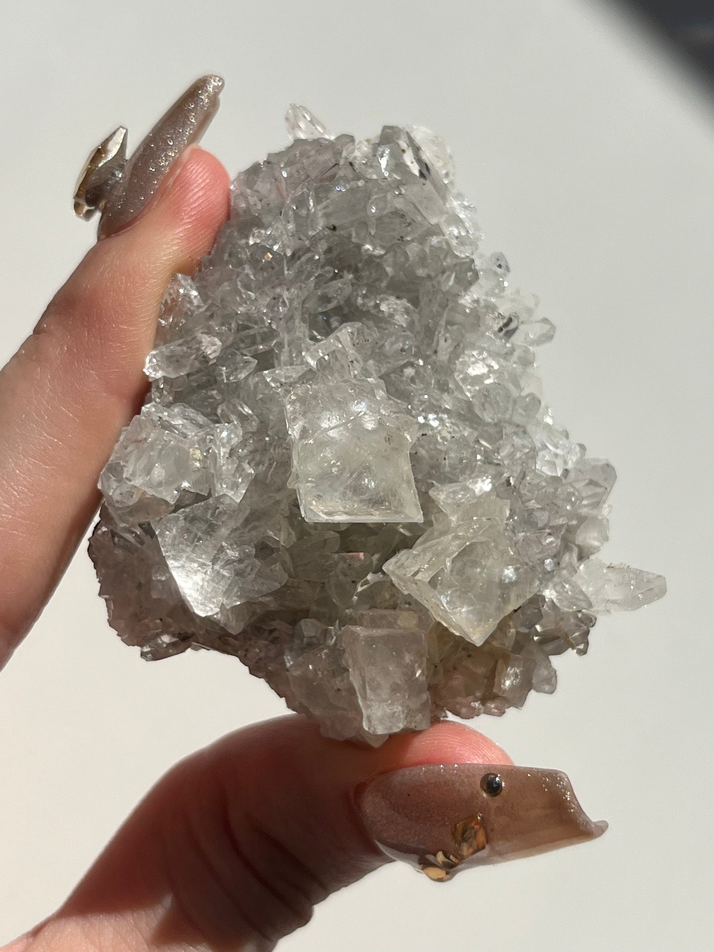 Streep Mine Quartz Cluster with Calcite