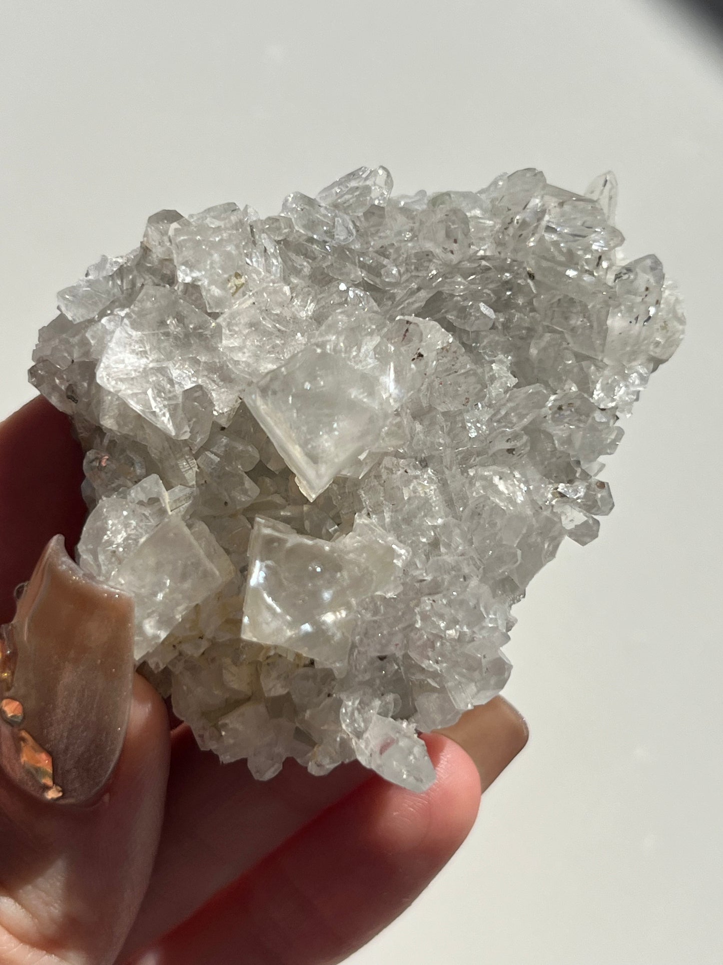 Streep Mine Quartz Cluster with Calcite