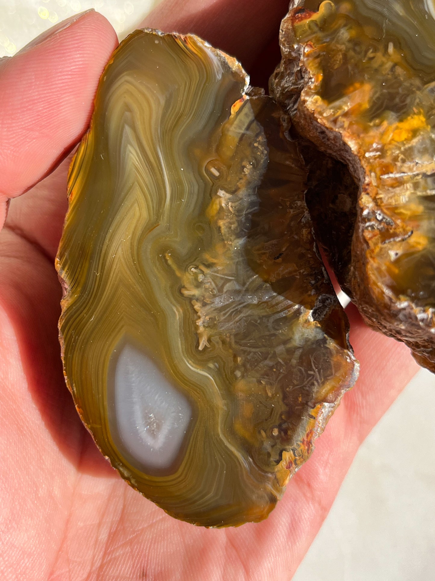 Sagenitic Sumatran River Agate Pair #M