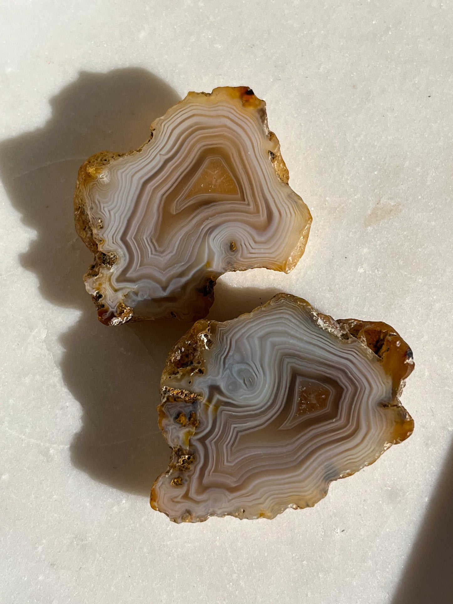 ‘Neon’ Sumatran River Agate Pair #H
