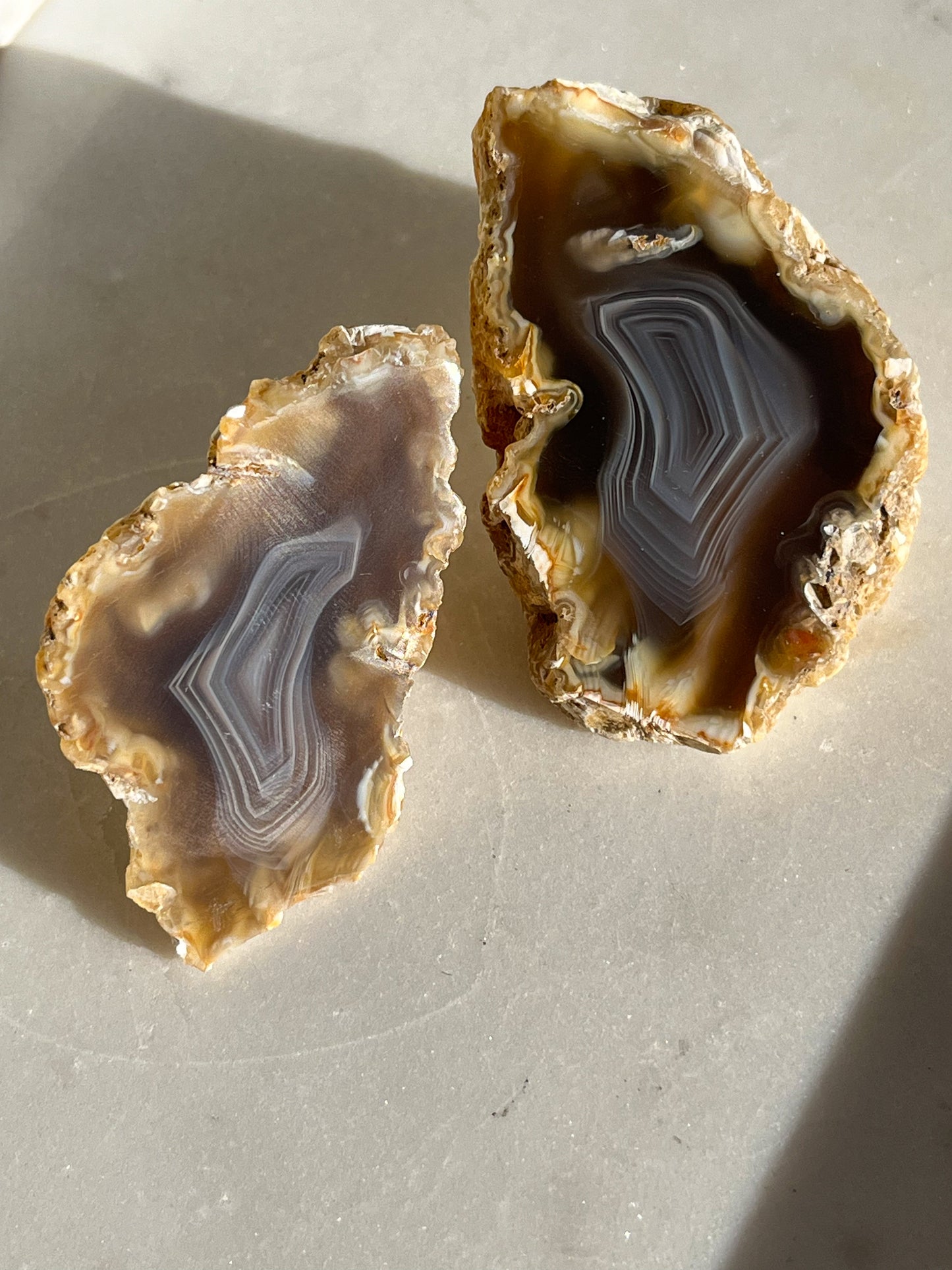 Sumatran River Agate Pair w/parallax #G